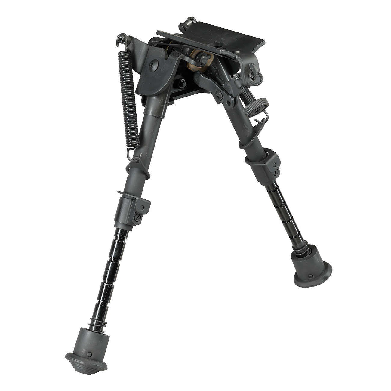 Double Bell Tactical Zweibein mit Gummif��e und 20 - 22mm- / Sniper-Halterung schwarz - Short-Version Bild 9