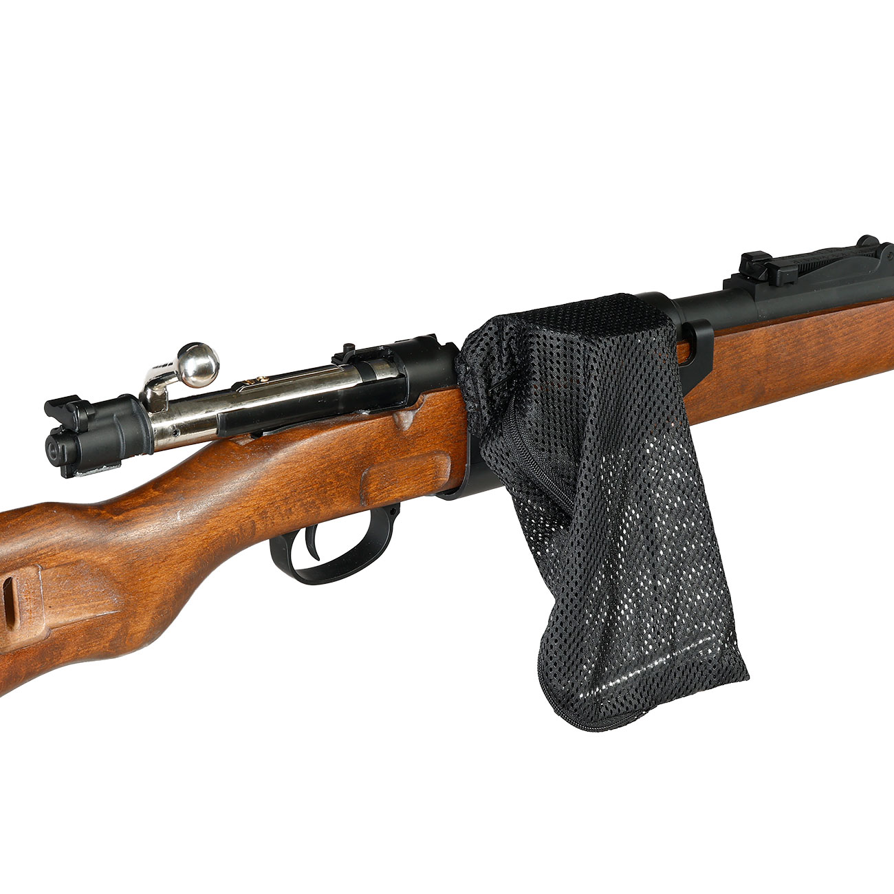 Double Bell Shell Catcher - H�lsenfangsack f. Double Bell Karabiner 98K mit H�lsenauswurf schwarz Bild 7