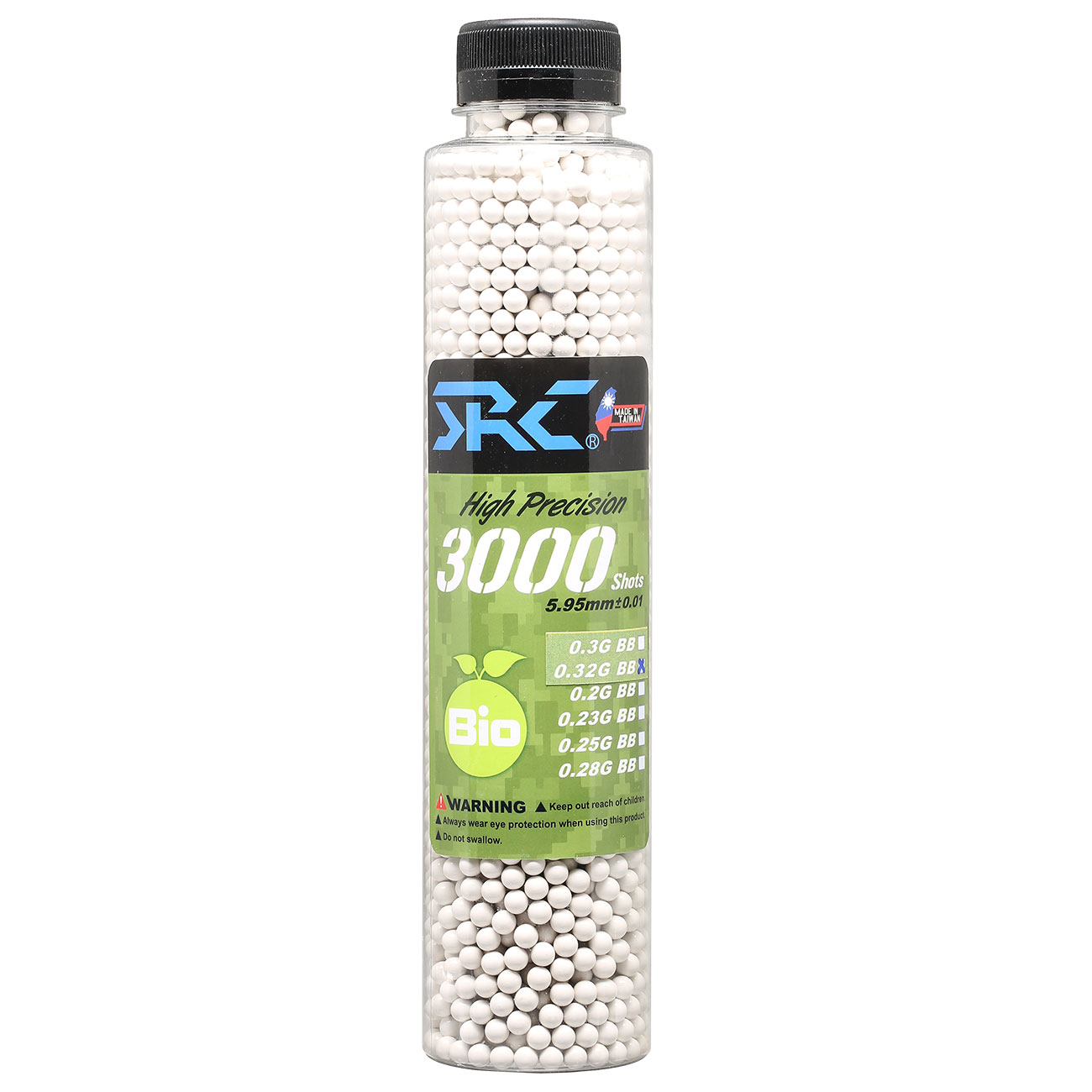 SRC High Precision Perfect Bio BBs 0,32g 3.000er Flasche weiss