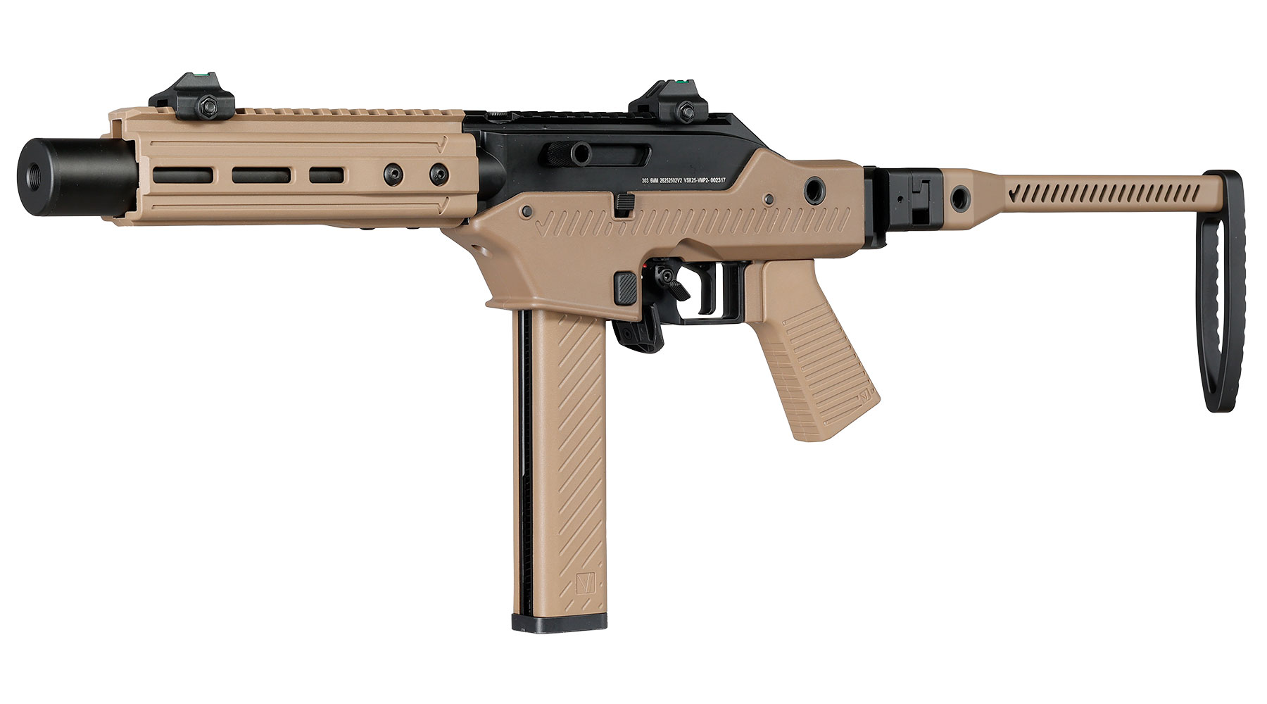 Vorsk VMP-2SD Silenced Rifle GBB 6mm BB tan