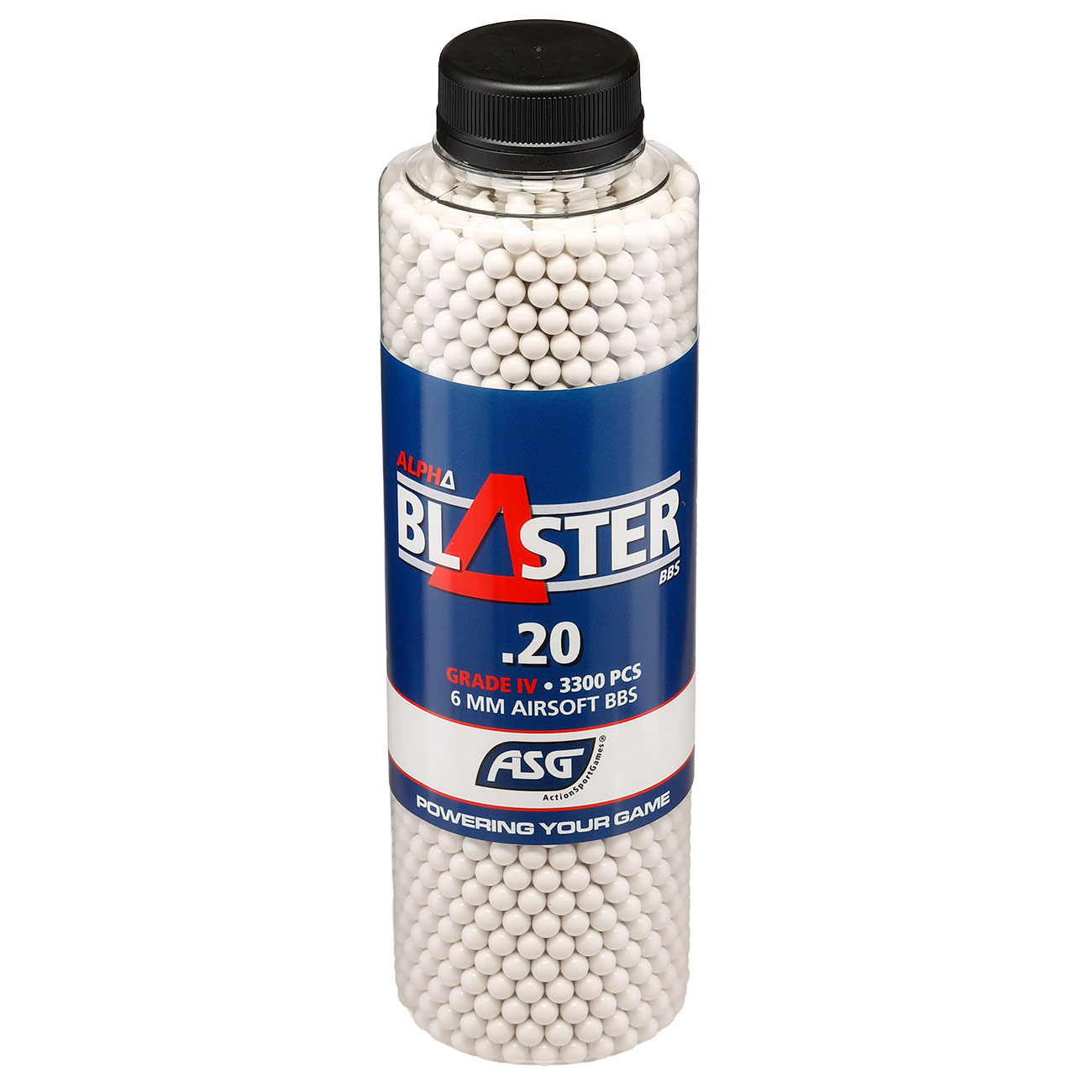 ASG Alpha Blaster Grade IV Precision BBs 0,20g 3.300er Flasche weiss Bild 2