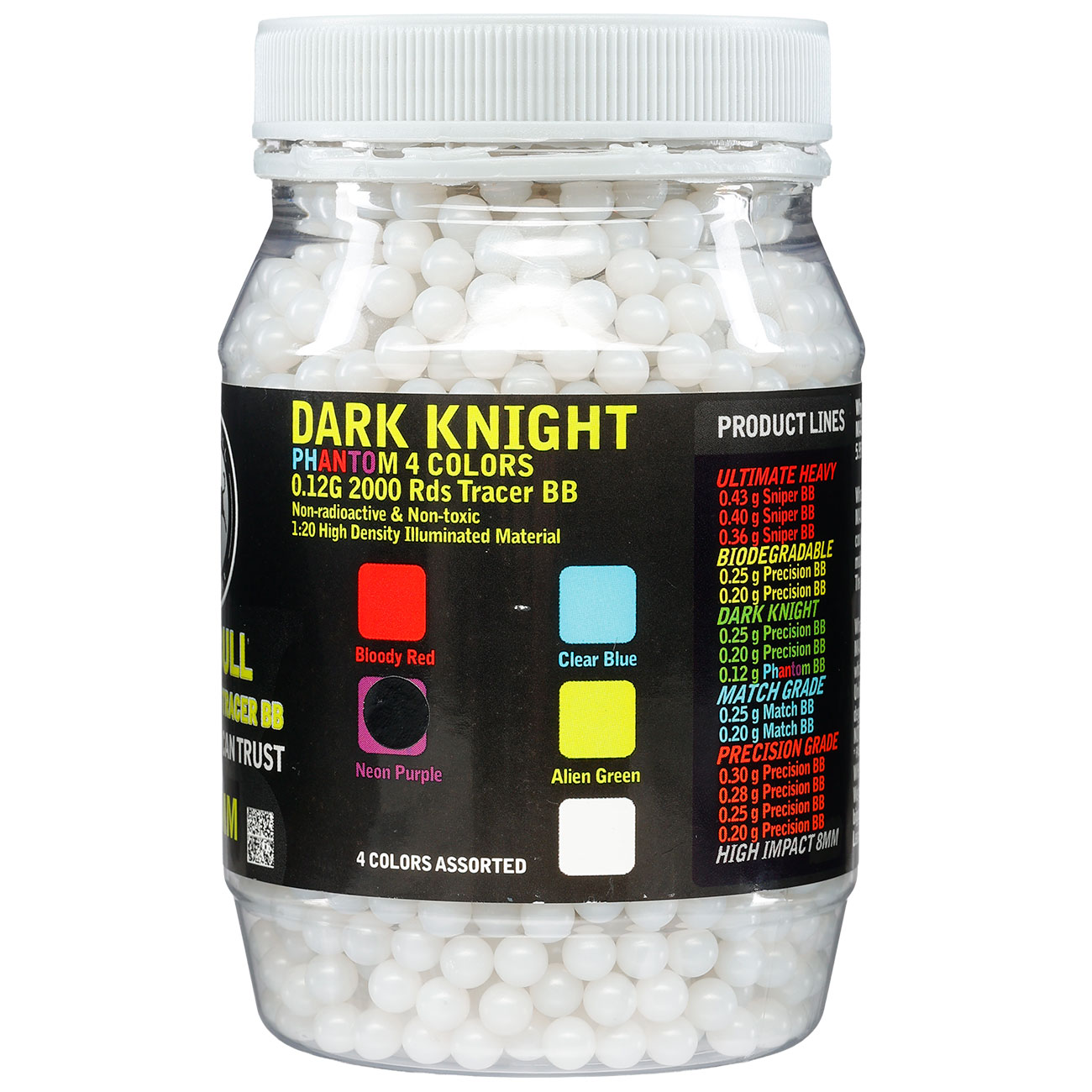 Madbull Dark Knight Tracer BBs 0.12g 2.000er Container Neon Purple Bild 1