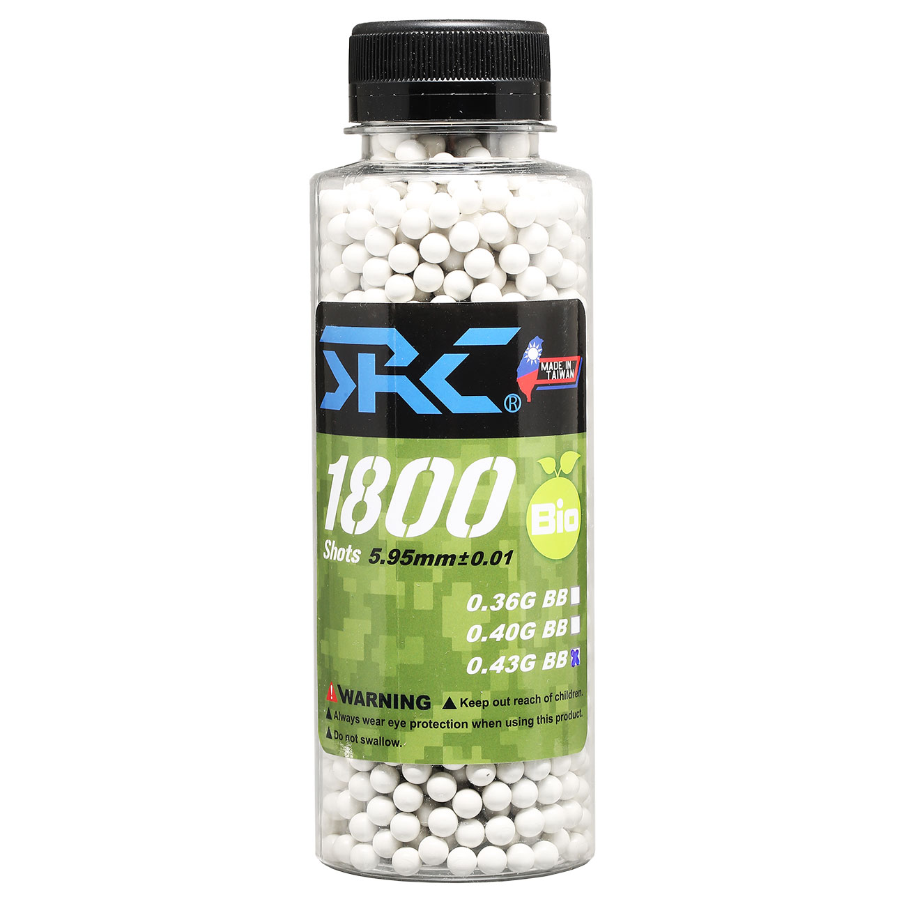 SRC High Precision Perfect Bio BBs 0,43g 1.800er Flasche weiss