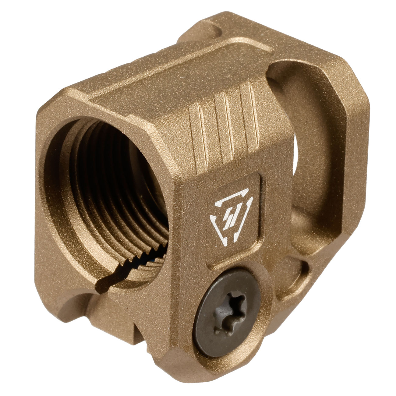 Strike Industries MC-Q Micro Comp Quad Aluminium Compensator f. Auenlufe m. 14mm- Auengewinde Flat Dark Earth Bild 2