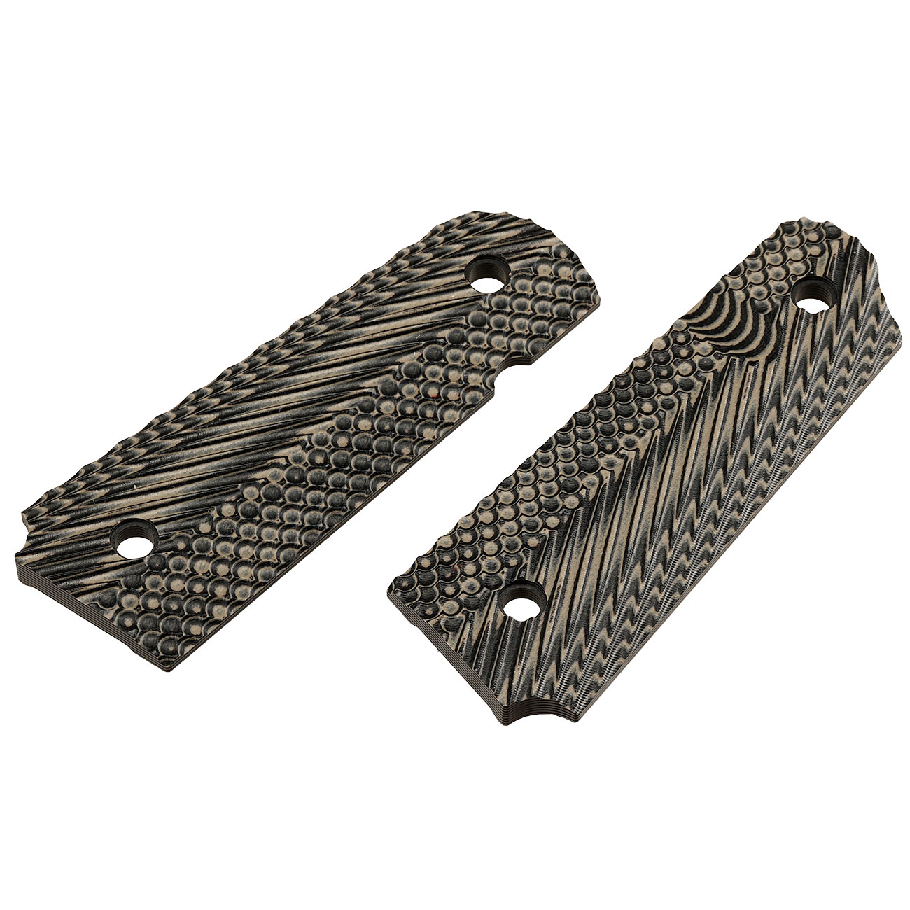 SRC G10 CNC Ops Texture Griffschalen f. TM / WE / KLI / SRC / KJW 1911 GBB Pistolen grau