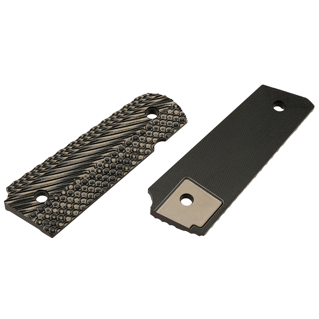 SRC G10 CNC Ops Texture Griffschalen f. TM / WE / KLI / SRC / KJW 1911 GBB Pistolen grau Bild 1