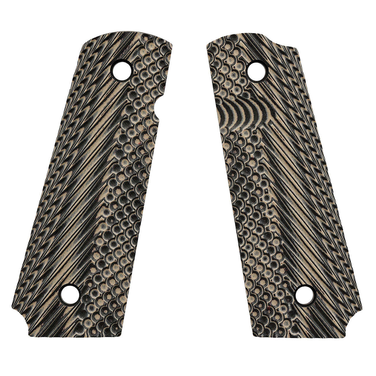 SRC G10 CNC Ops Texture Griffschalen f. TM / WE / KLI / SRC / KJW 1911 GBB Pistolen grau Bild 2