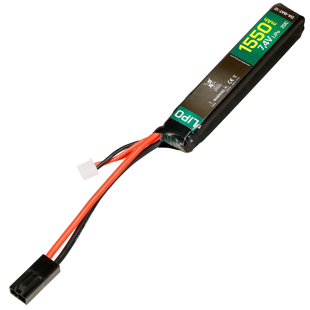 Delta Armory LiPo Akku 7,4V 1550mAh 20C Small Stick-Type m. Mini-Tam Anschluss Bild 1