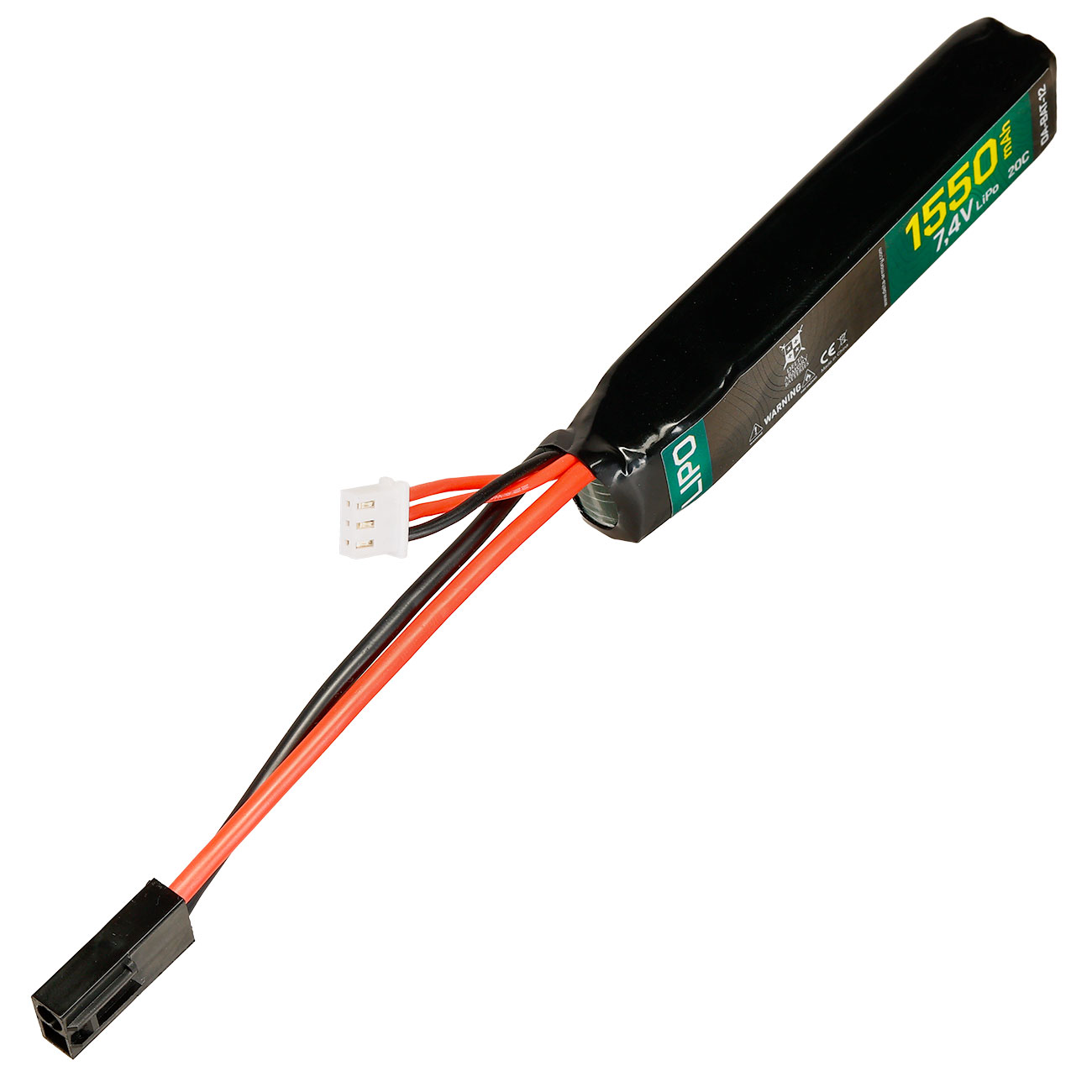 Delta Armory LiPo Akku 7,4V 1550mAh 20C Small Stick-Type m. Mini-Tam Anschluss Bild 2