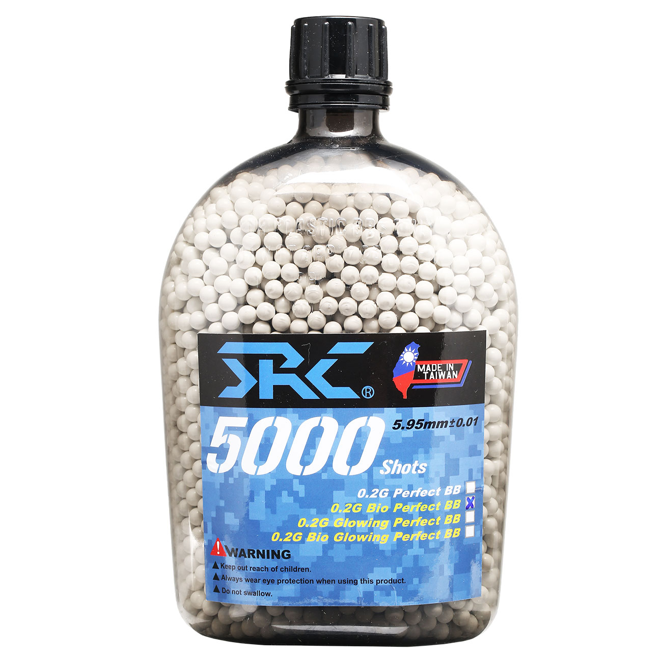 SRC High Precision Perfect Bio BBs 0,20g 5.000er Feldflasche weiss