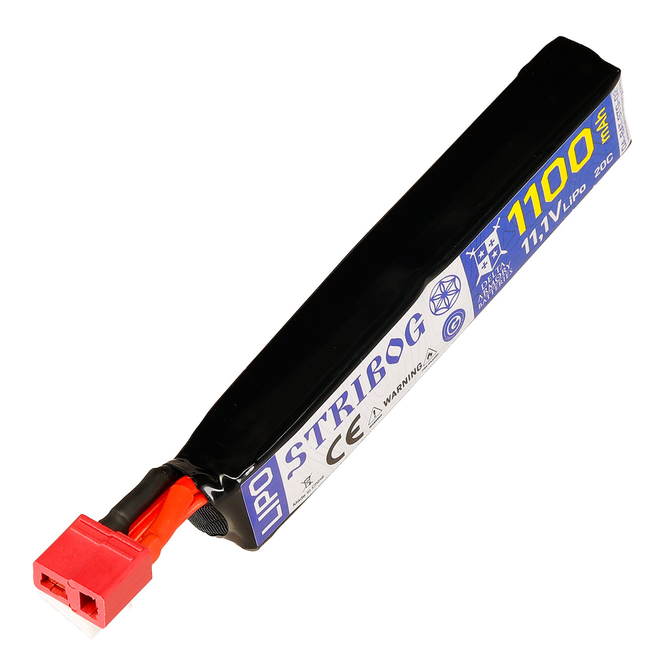 Delta Armory LiPo Akku 11,1V 1100mAh 20C Stribog Small Stick-Type m. T-Stecker Anschluss Bild 1
