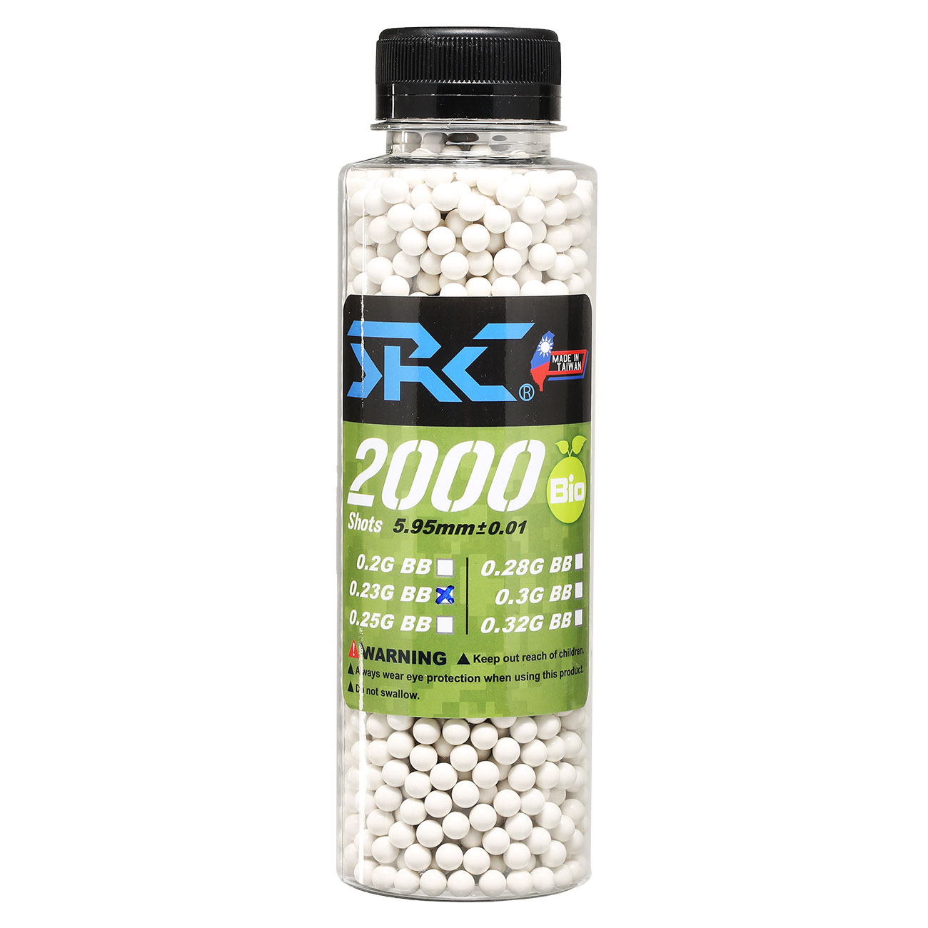 SRC High Precision Perfect Bio BBs 0,23g 2.000er Flasche weiss