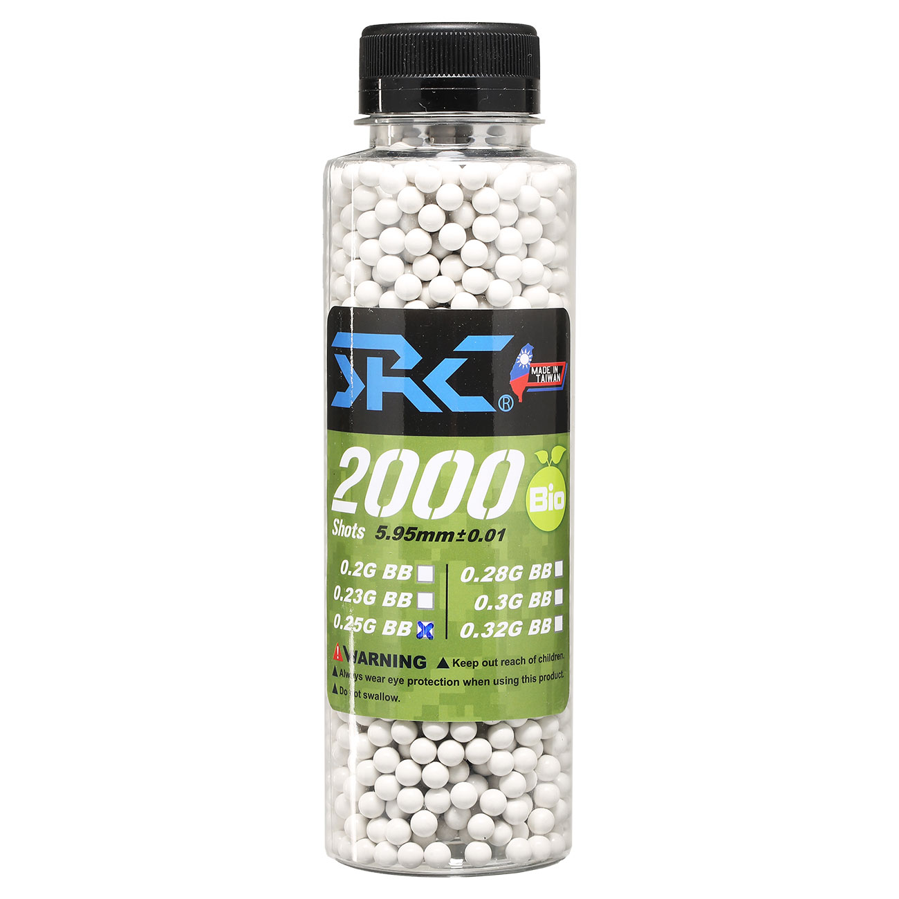 SRC High Precision Perfect Bio BBs 0,25g 2.000er Flasche weiss