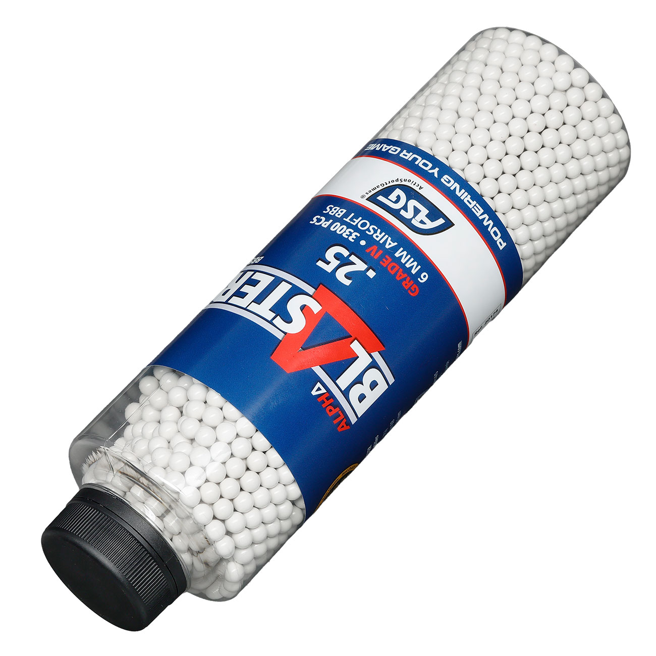 ASG Alpha Blaster Grade IV Precision BBs 0,25g 3.300er Flasche weiss Bild 4