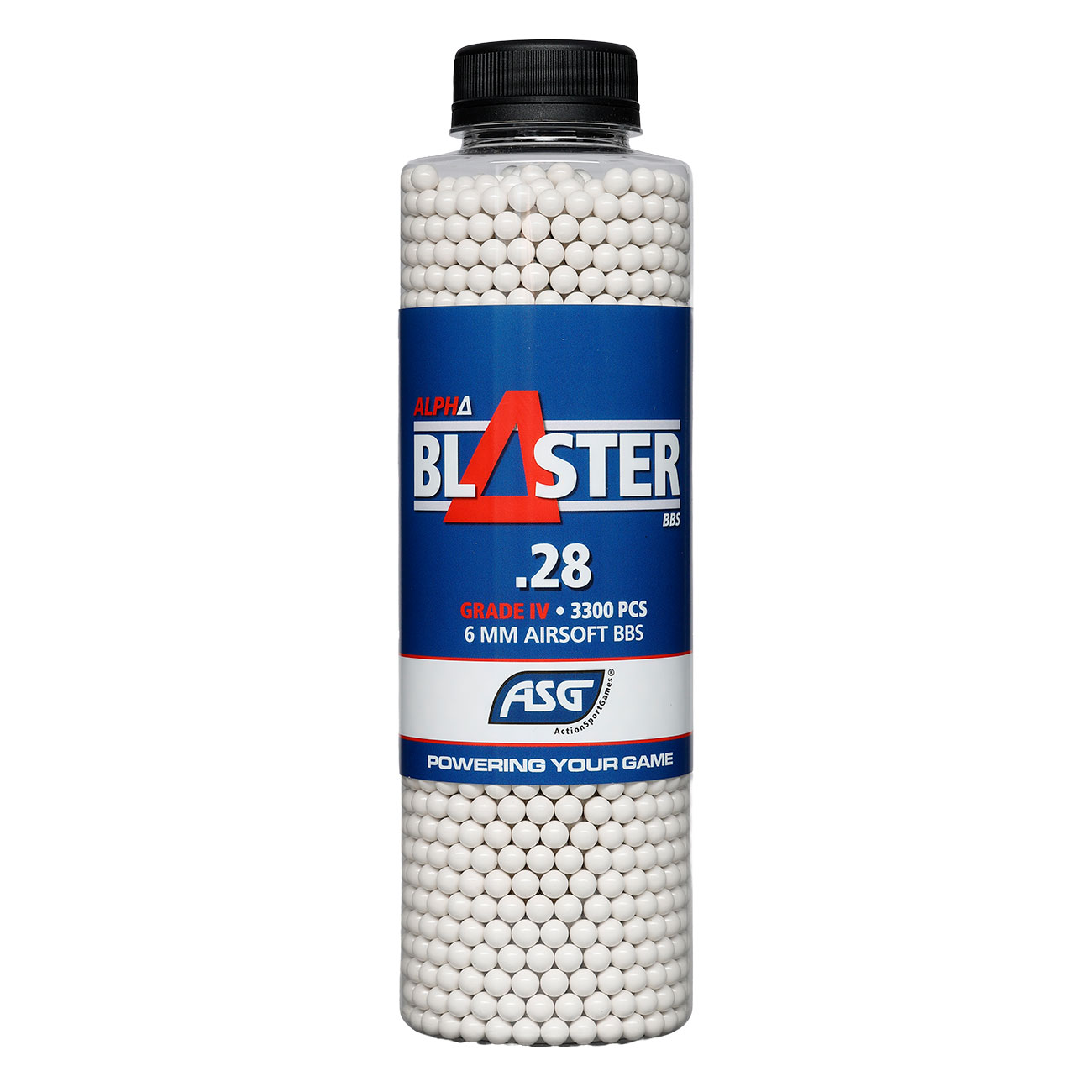 ASG Alpha Blaster Grade IV Precision BBs 0,28g 3.300er Flasche weiss