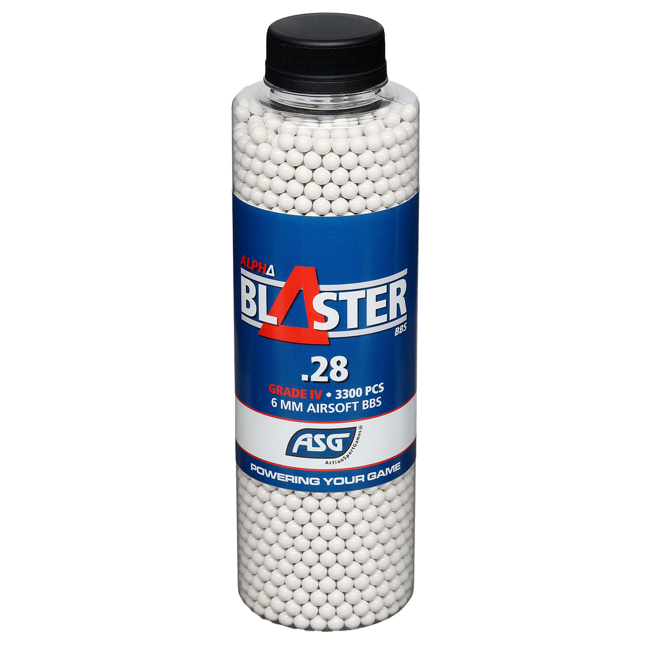 ASG Alpha Blaster Grade IV Precision BBs 0,28g 3.300er Flasche weiss Bild 2