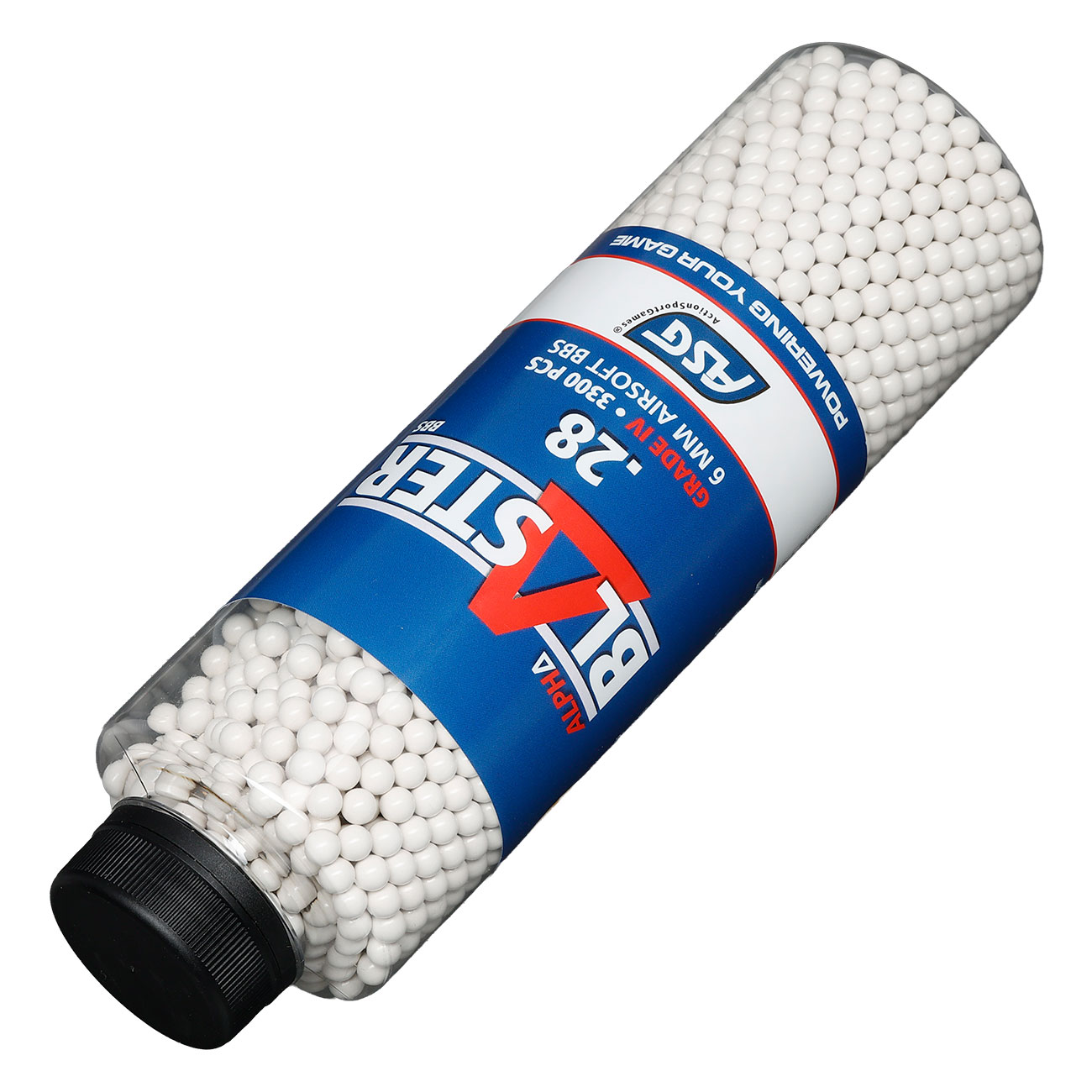 ASG Alpha Blaster Grade IV Precision BBs 0,28g 3.300er Flasche weiss Bild 4