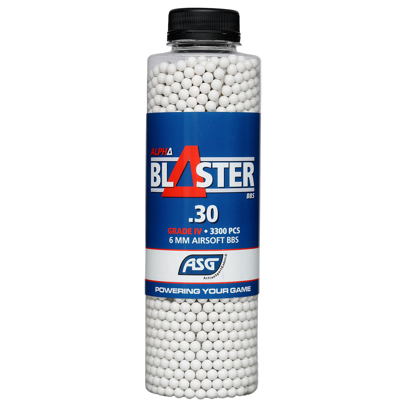 ASG Alpha Blaster Grade IV Precision BBs 0,30g 3.300er Flasche weiss