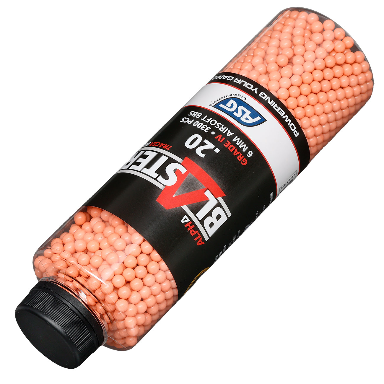 ASG Alpha Blaster Tracer Red Grade IV Precision BBs 0,20g 3.300er Flasche rot Bild 4