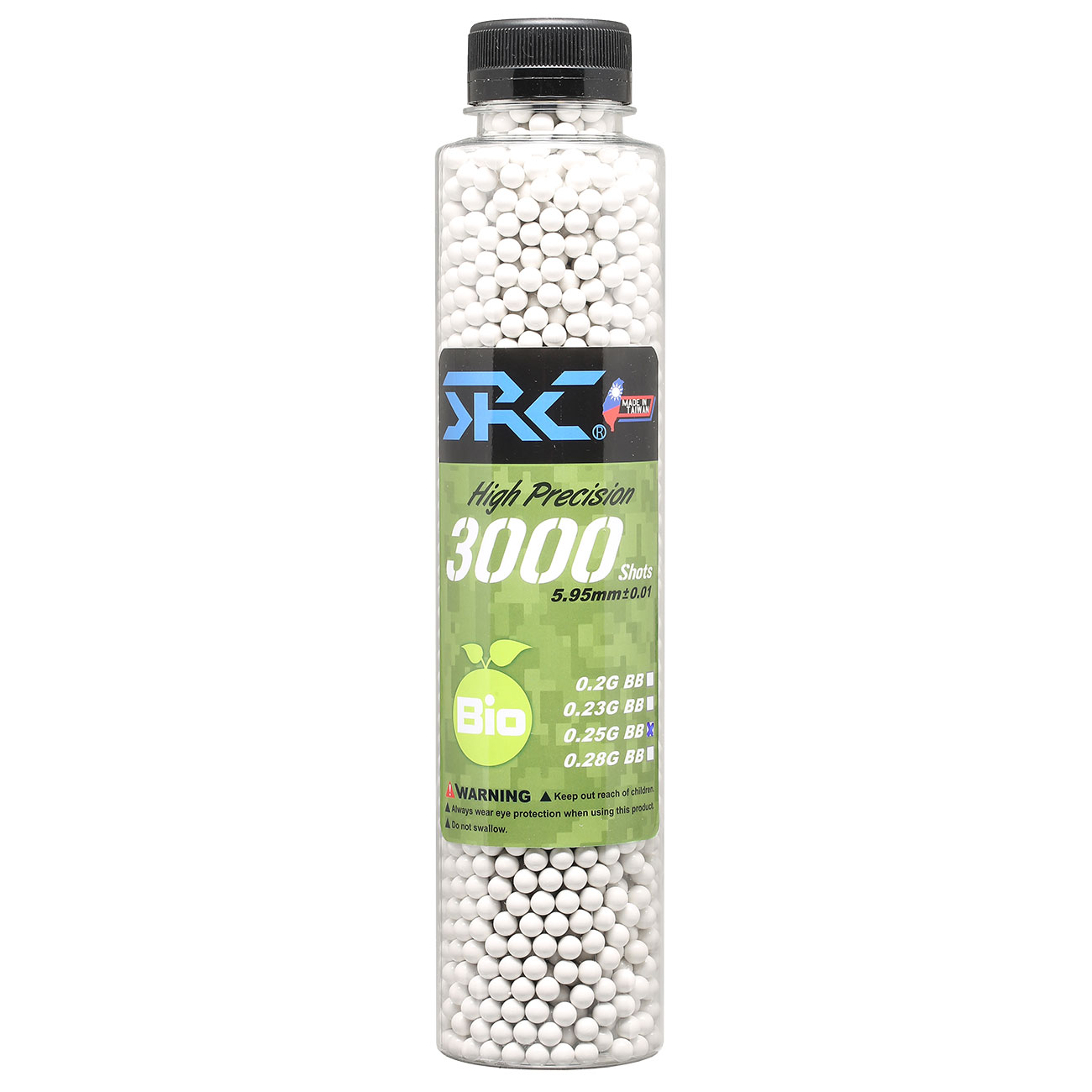 SRC High Precision Perfect Bio BBs 0,25g 3.000er Flasche weiss