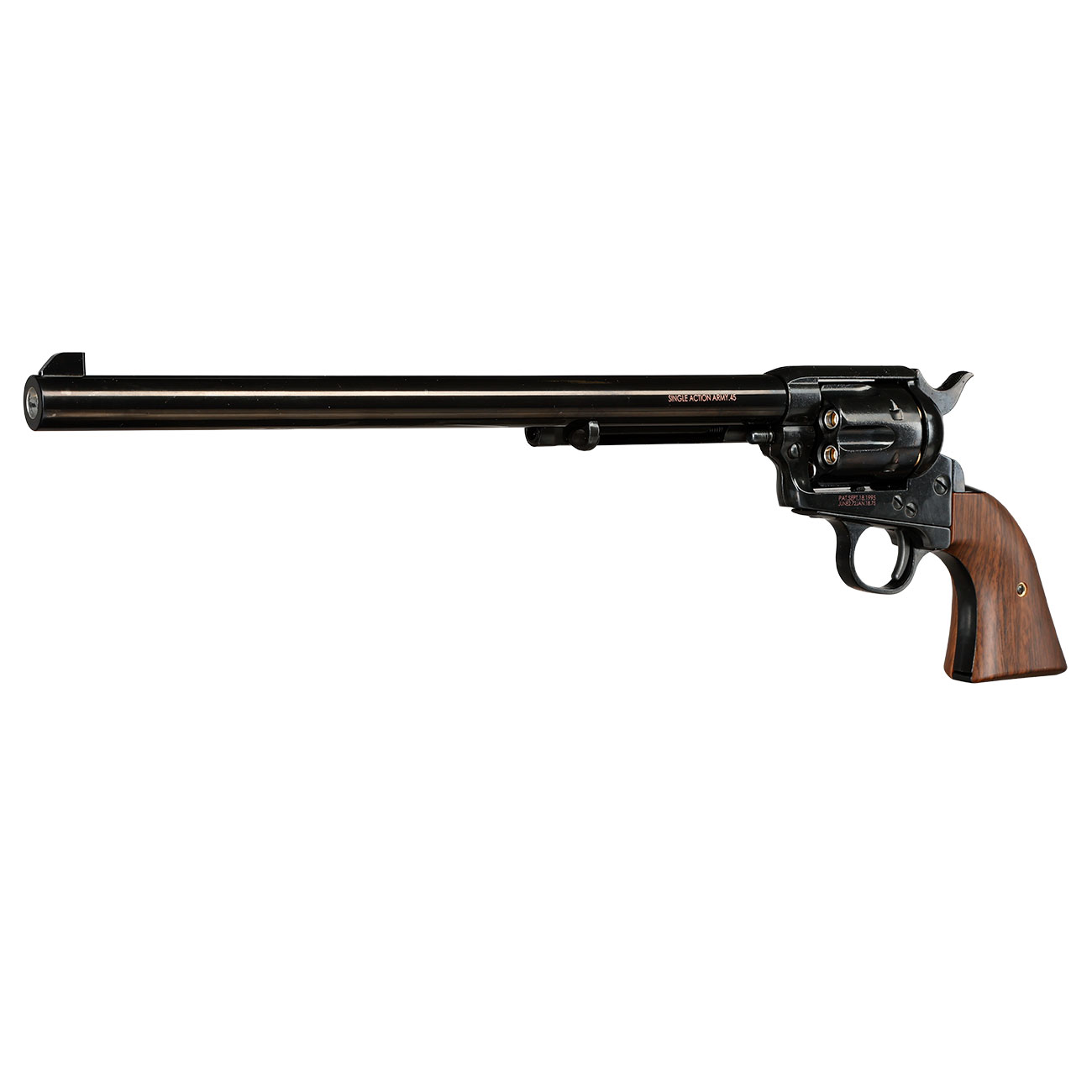 King Arms SAA .45 Peacemaker 11 Zoll Revolver Gas 6mm BB Electroplating Black