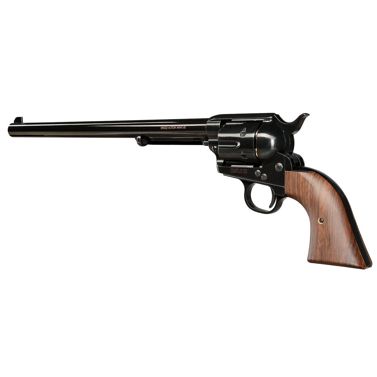 King Arms SAA .45 Peacemaker 11 Zoll Revolver Gas 6mm BB Electroplating Black Bild 10