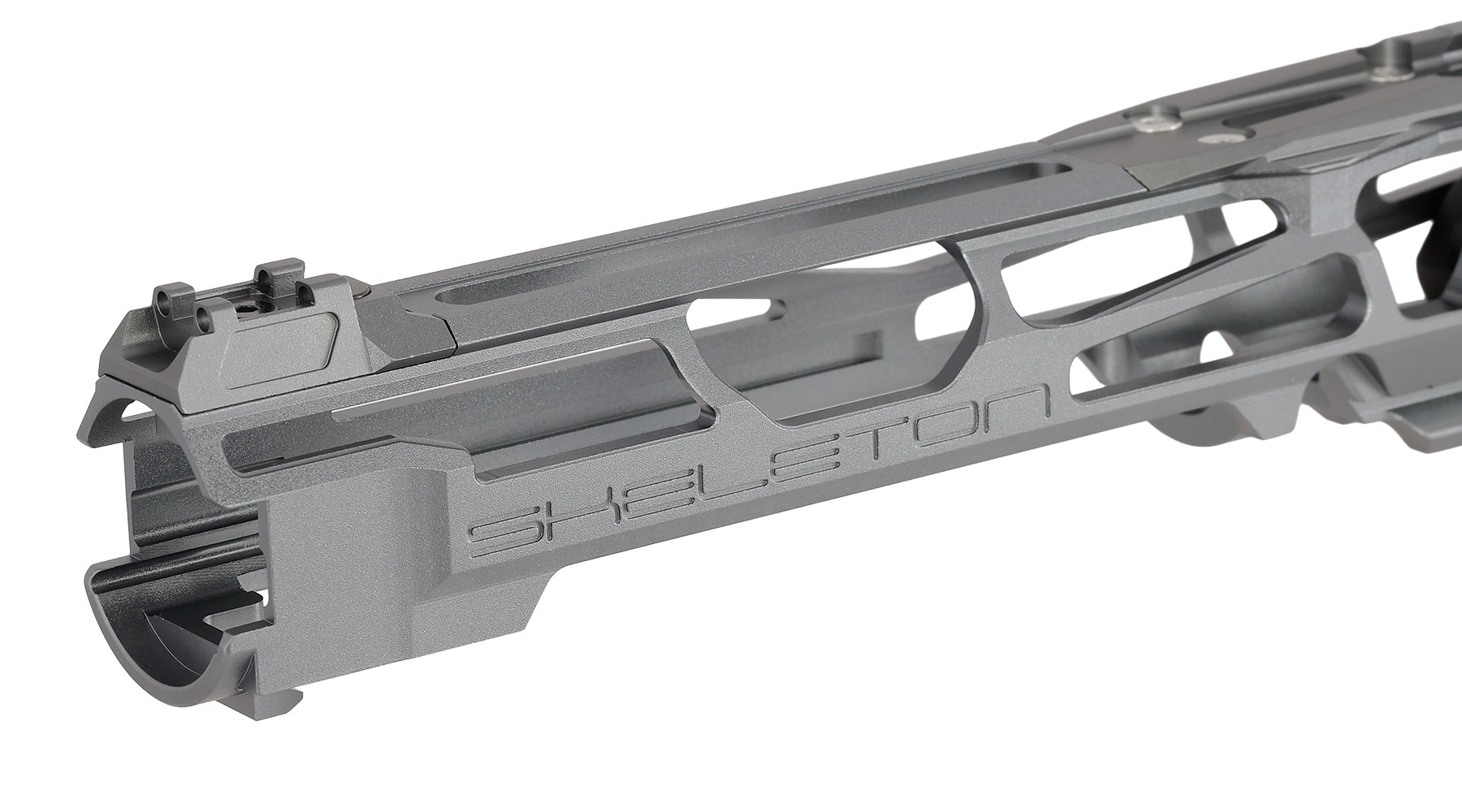 CTM Airsoft CNC Aluminium FUKU-2 Upper Receiver Kit Skeleton grau / schwarz f. Action Army AAP-01/C GBB Pistolen Bild 10