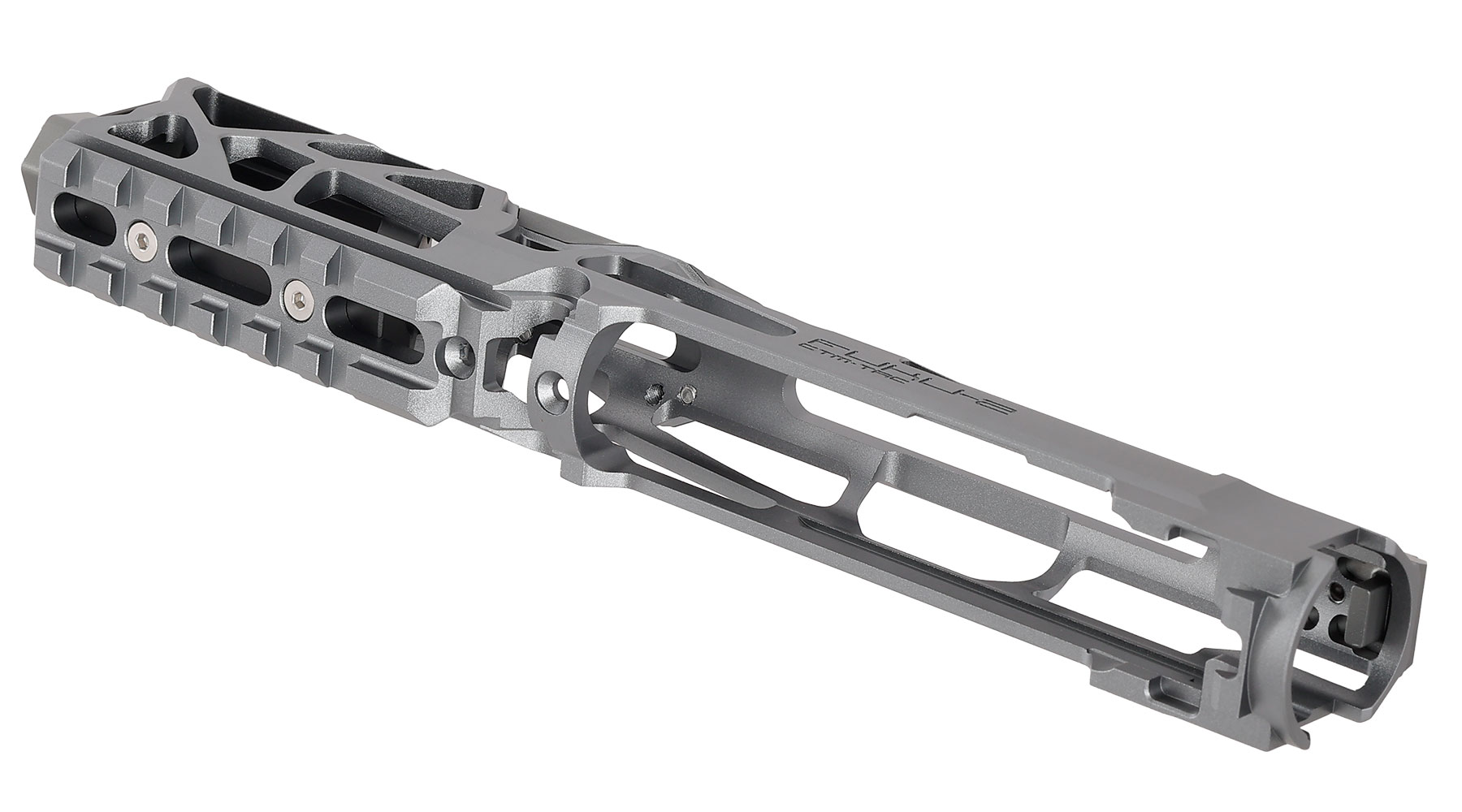 CTM Airsoft CNC Aluminium FUKU-2 Upper Receiver Kit Skeleton grau / schwarz f. Action Army AAP-01/C GBB Pistolen Bild 6