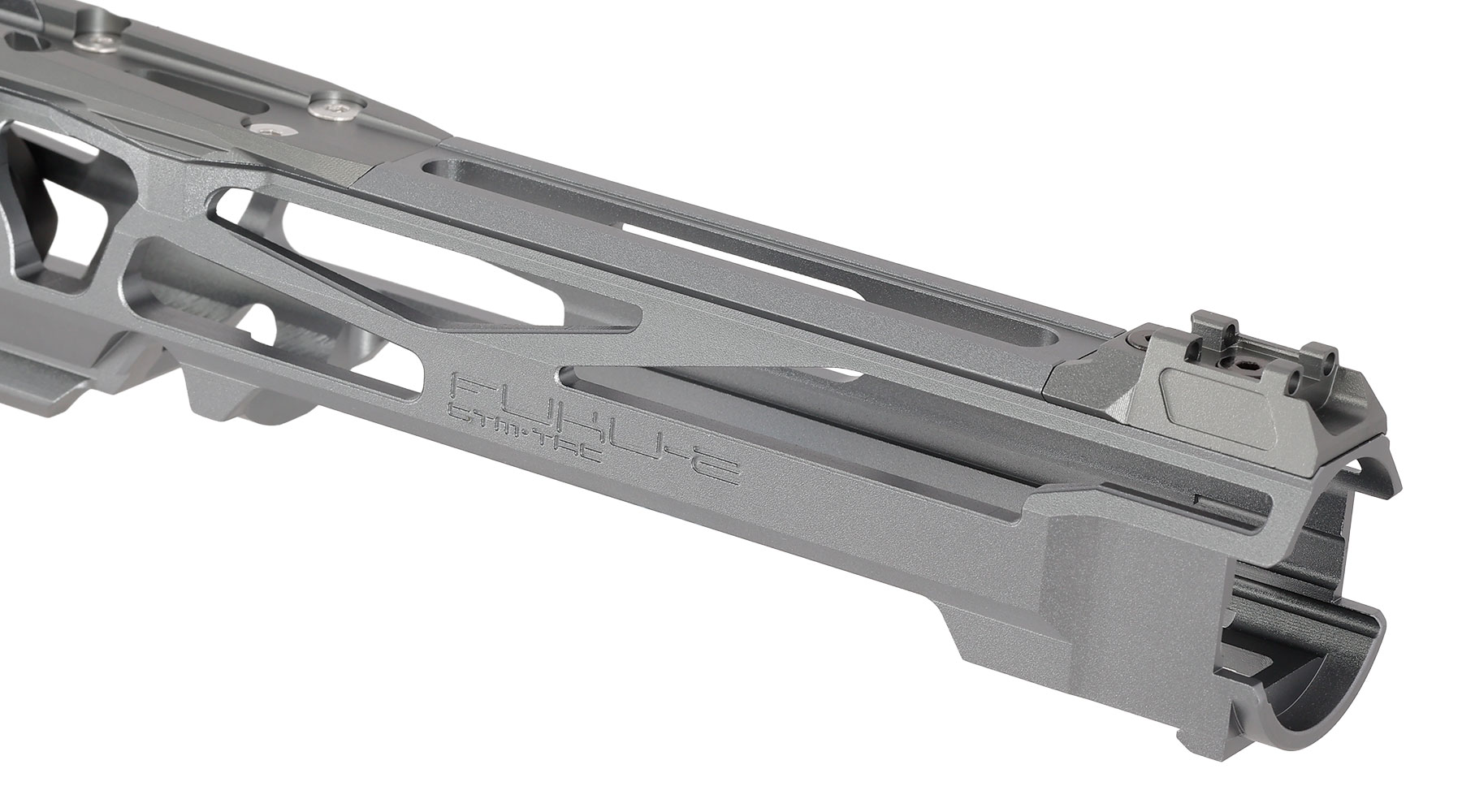 CTM Airsoft CNC Aluminium FUKU-2 Upper Receiver Kit Skeleton grau / schwarz f. Action Army AAP-01/C GBB Pistolen Bild 9