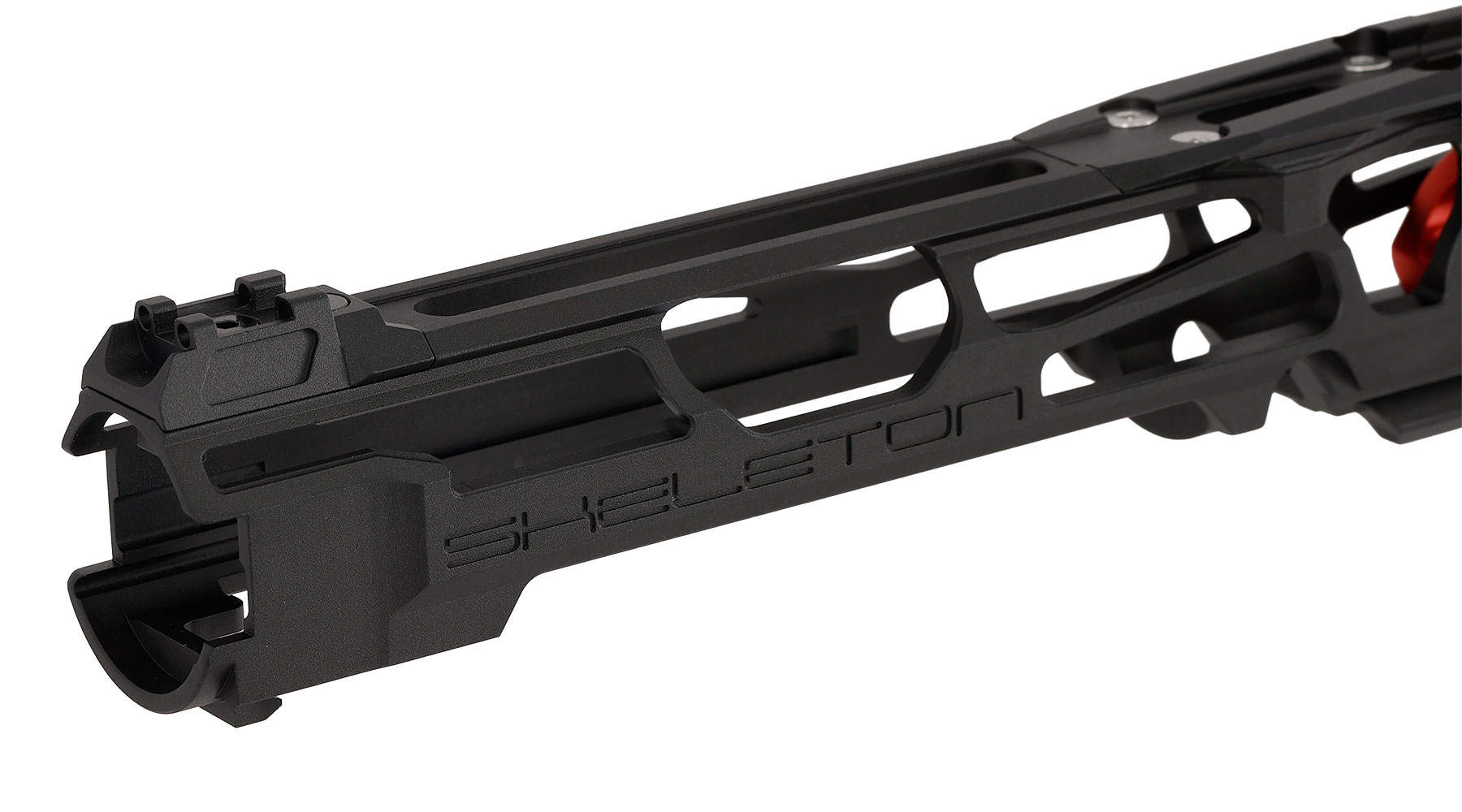 CTM Airsoft CNC Aluminium FUKU-2 Upper Receiver Kit Skeleton schwarz / rot f. Action Army AAP-01/C GBB Pistolen Bild 10