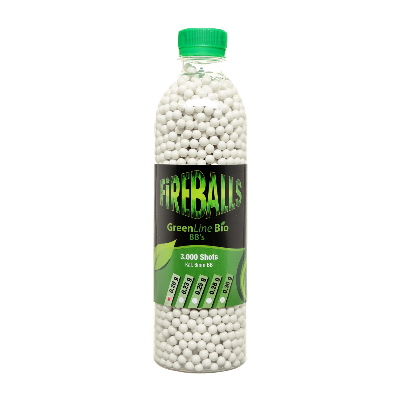 FireBalls Green Line Bio BBs 0,20g 3.000er Flasche weiss