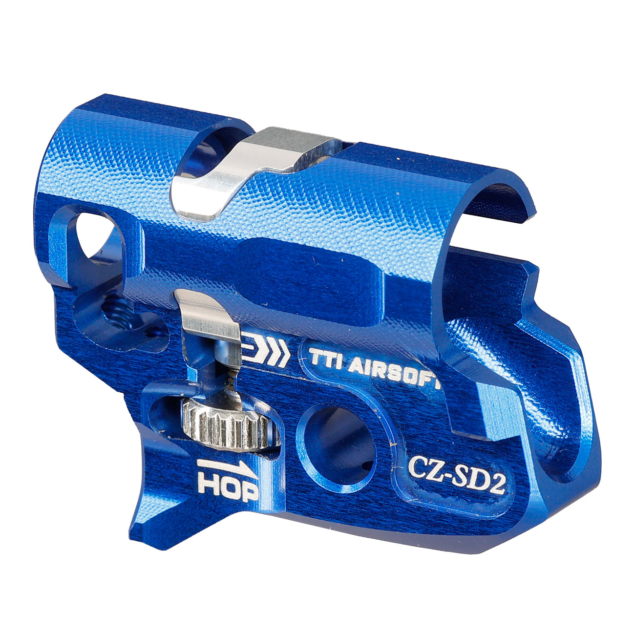 TTI Airsoft Infinity CNC Aluminium TDC-Style Hop-Up Chamber f. KJ Works Shadow 2 / CZ75 CO2BB Serie blau Bild 2