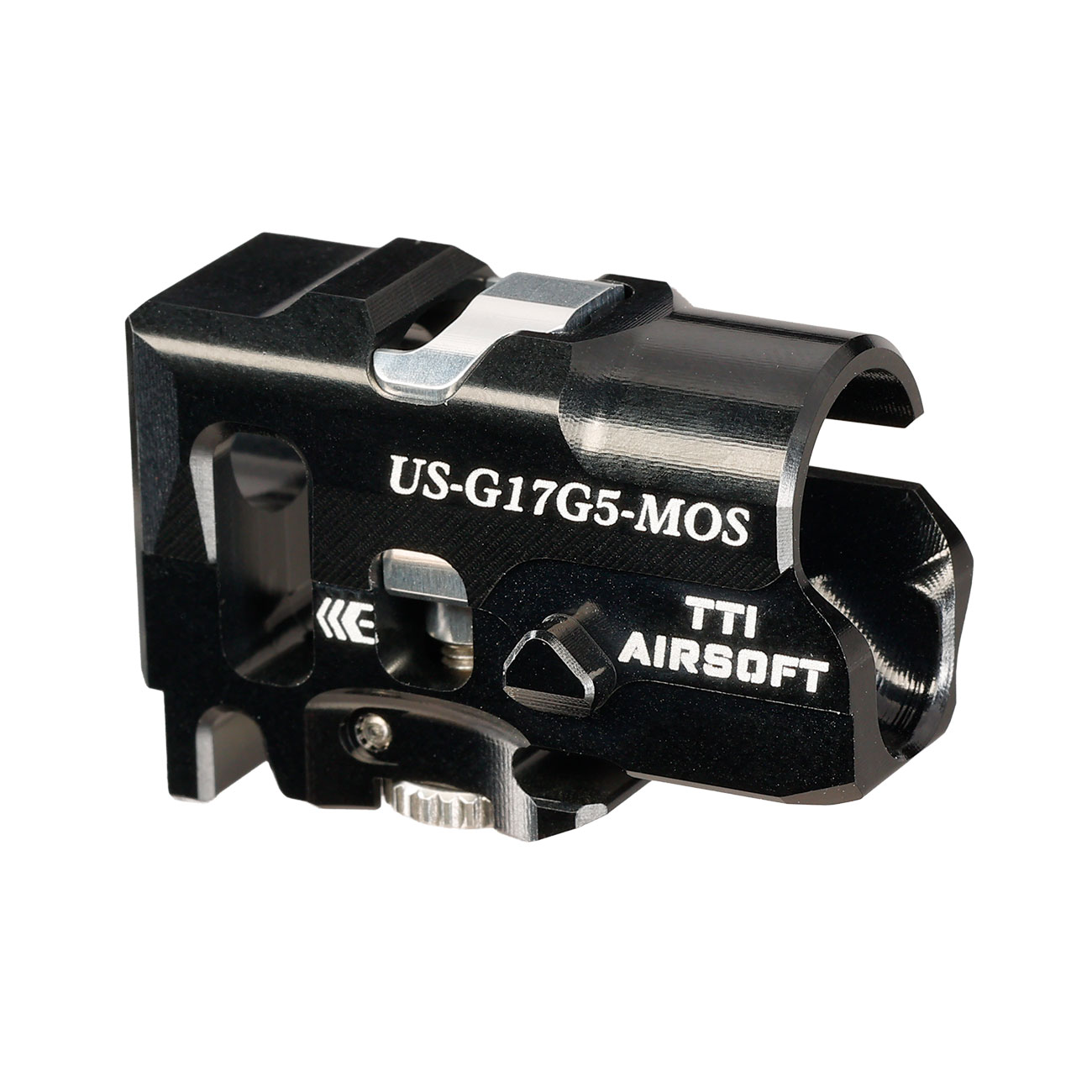 TTI Airsoft Infinity CNC Aluminium TDC-Style Hop-Up Chamber f. SRC G17 GEN5 MOS CO2BB Serie schwarz Bild 2