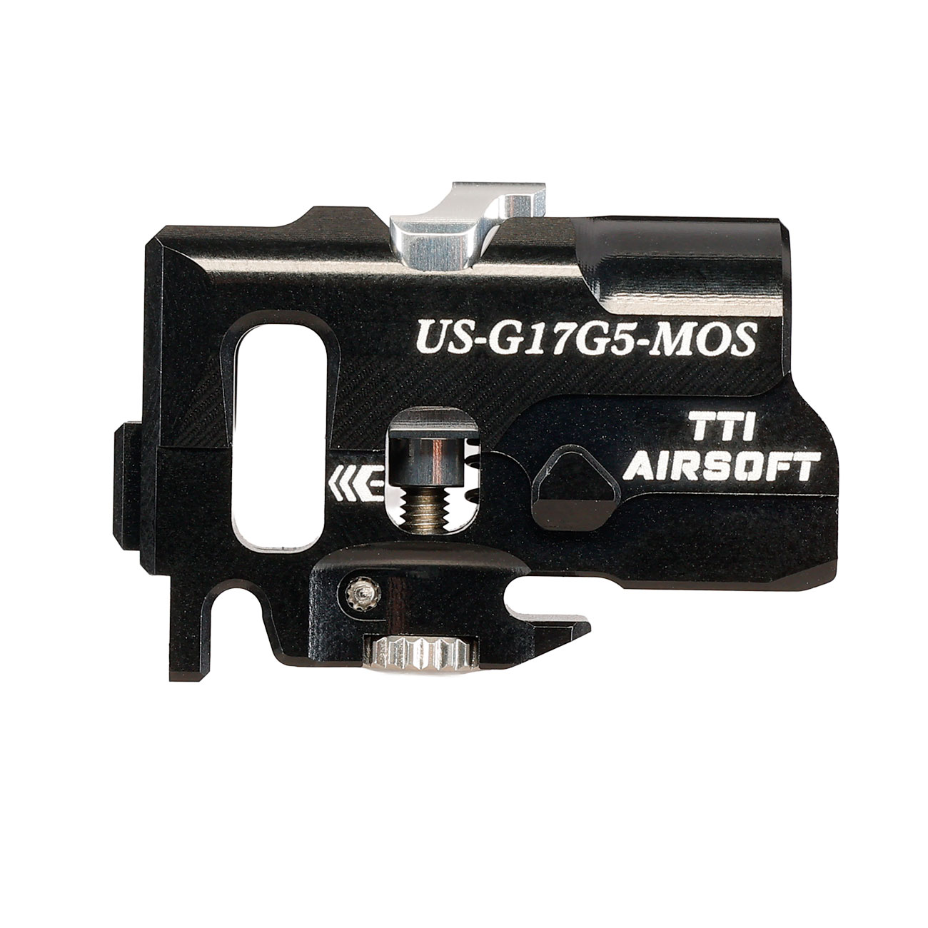 TTI Airsoft Infinity CNC Aluminium TDC-Style Hop-Up Chamber f. SRC G17 GEN5 MOS CO2BB Serie schwarz Bild 5