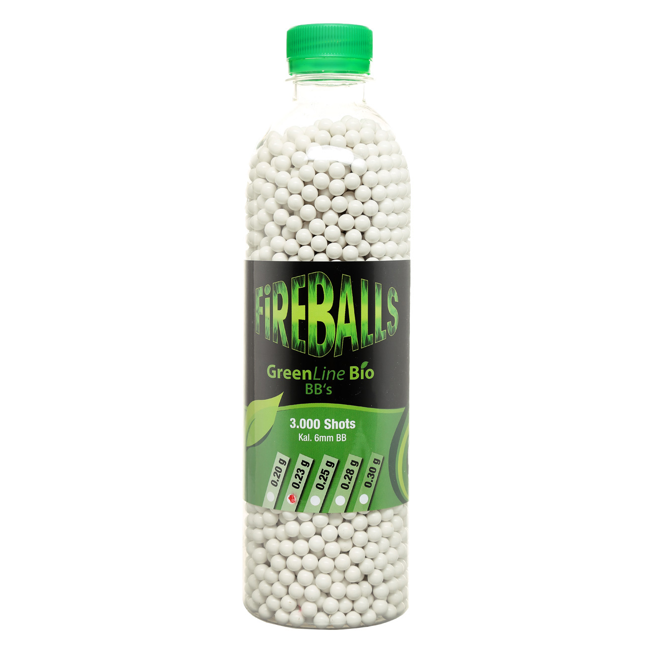 FireBalls Green Line Bio BBs 0,23g 3.000er Flasche weiss