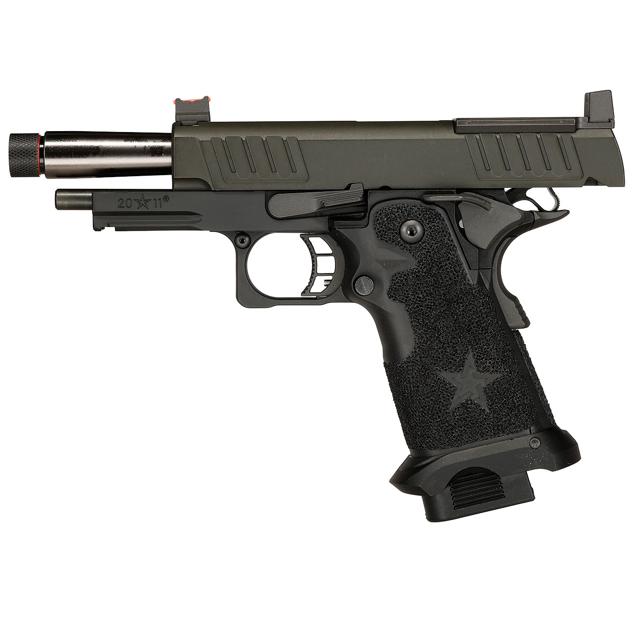 EMG Staccato 2011 C2 Vollmetall Hand Stippling Grip GBB 6mm BB schwarz - CNC Version Bild 4