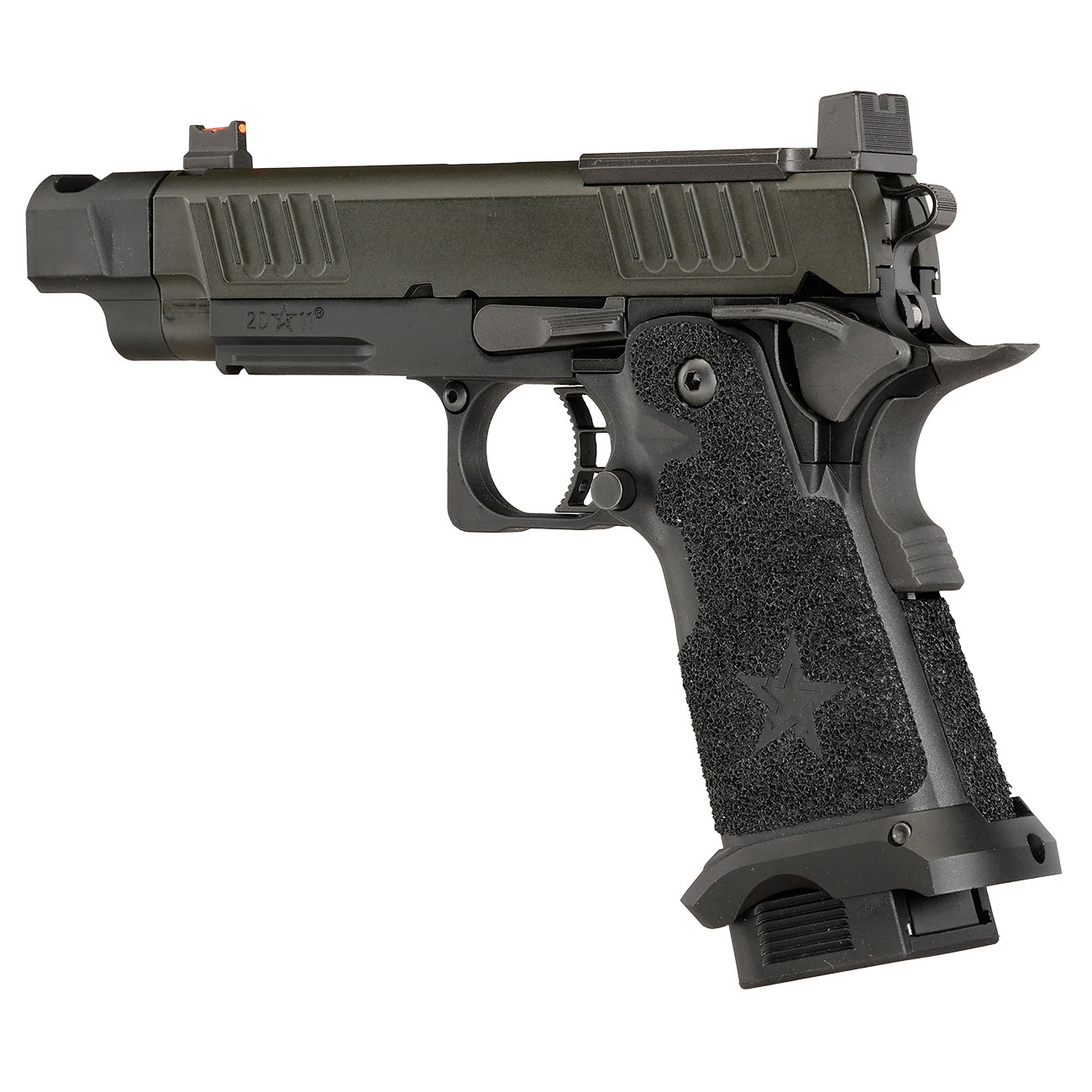 EMG Staccato 2011 C2 Comp Soc Vollmetall Hand Stippling Grip GBB 6mm BB schwarz - CNC Version Bild 10