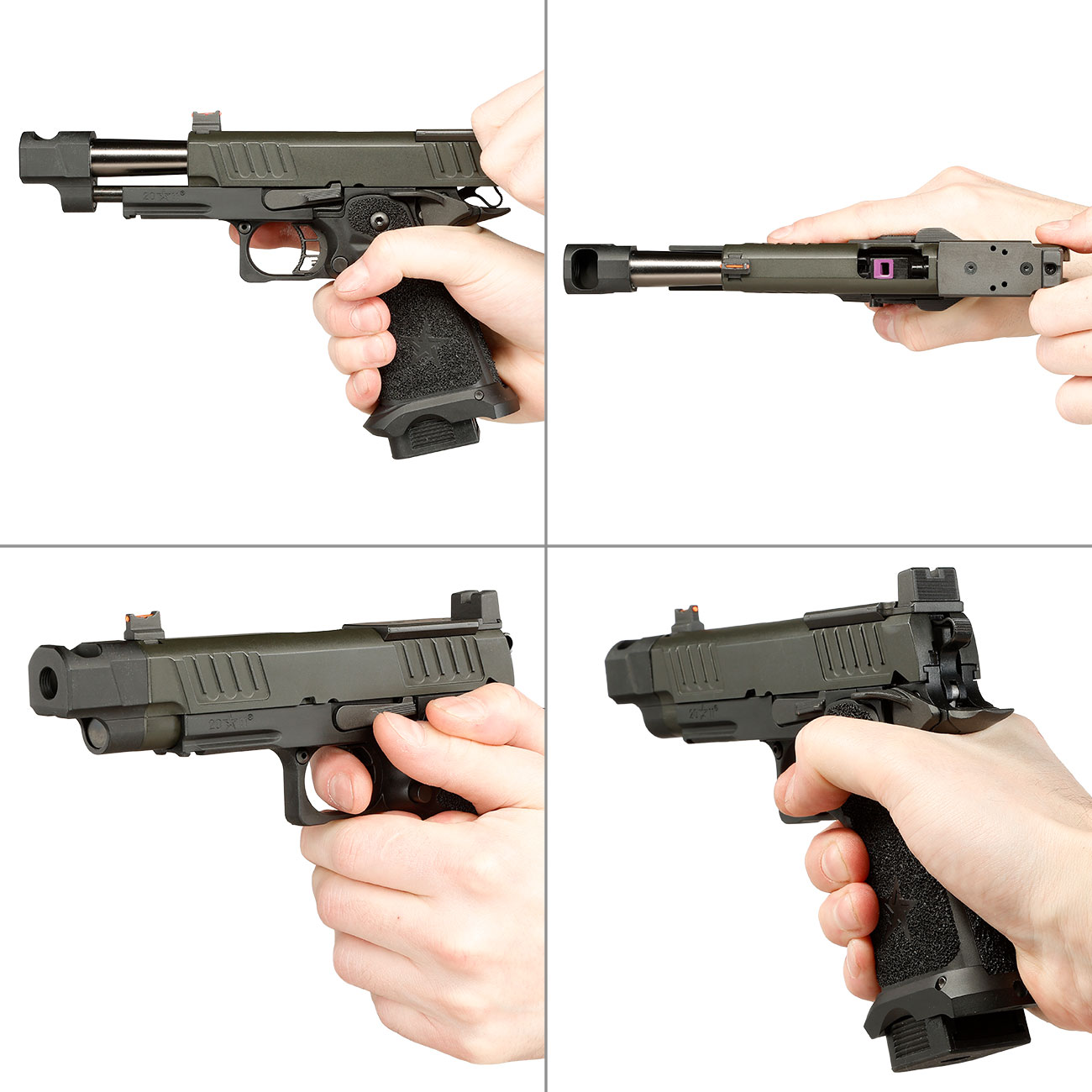 EMG Staccato 2011 C2 Comp Soc Vollmetall Hand Stippling Grip GBB 6mm BB schwarz - CNC Version Bild 8