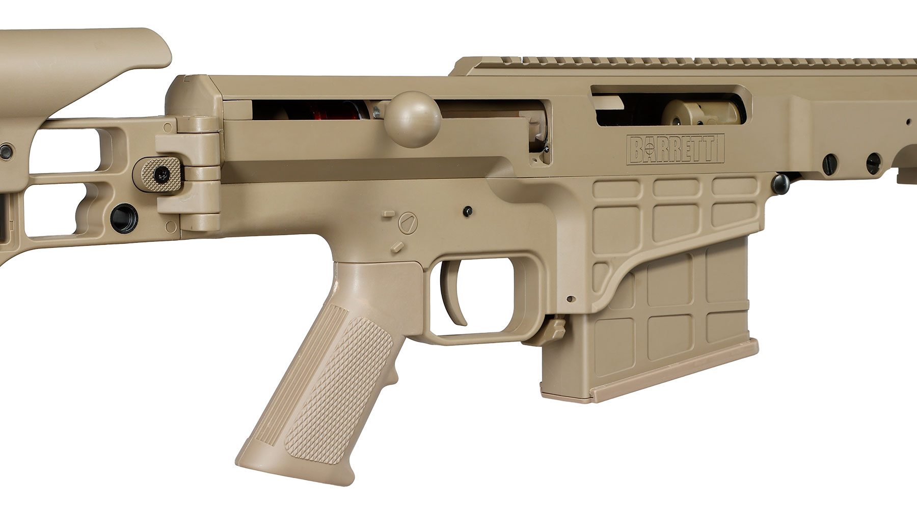 Snow Wolf Barrett M98B MRAD Vollmetall Bolt-Action Snipergewehr Springer 6mm BB tan Bild 10