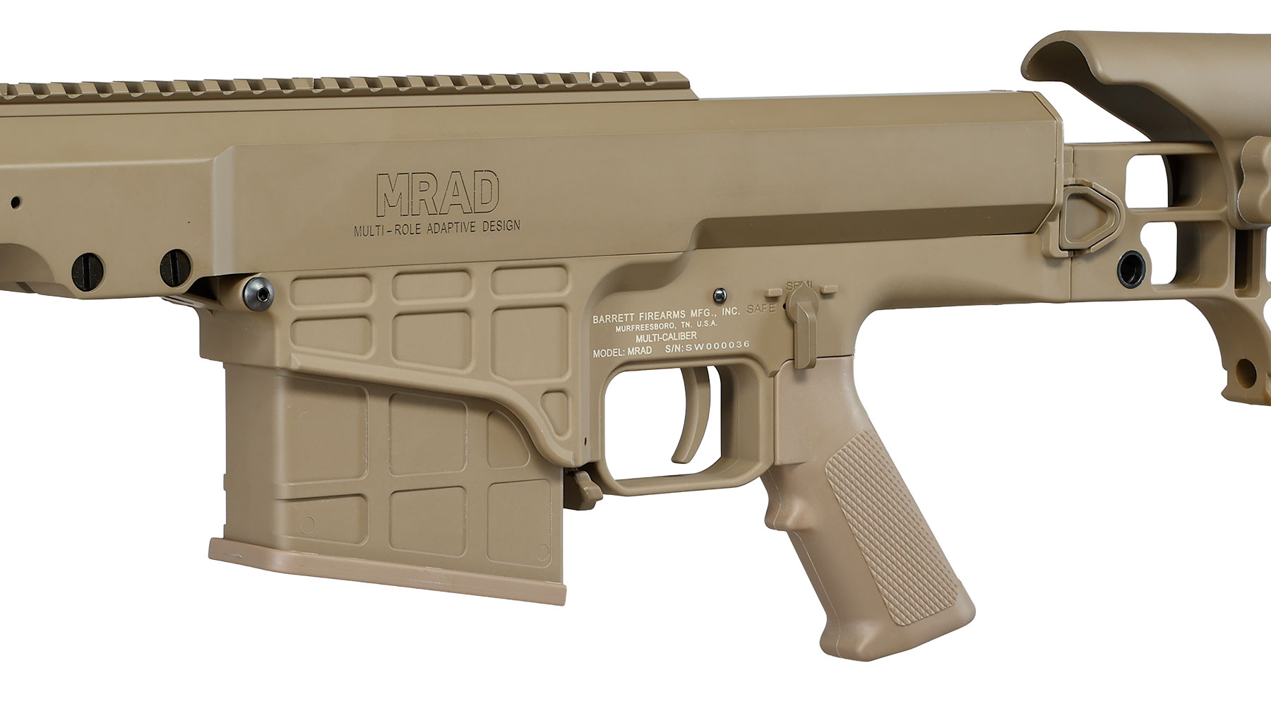 Snow Wolf Barrett M98B MRAD Vollmetall Bolt-Action Snipergewehr Springer 6mm BB tan Bild 8