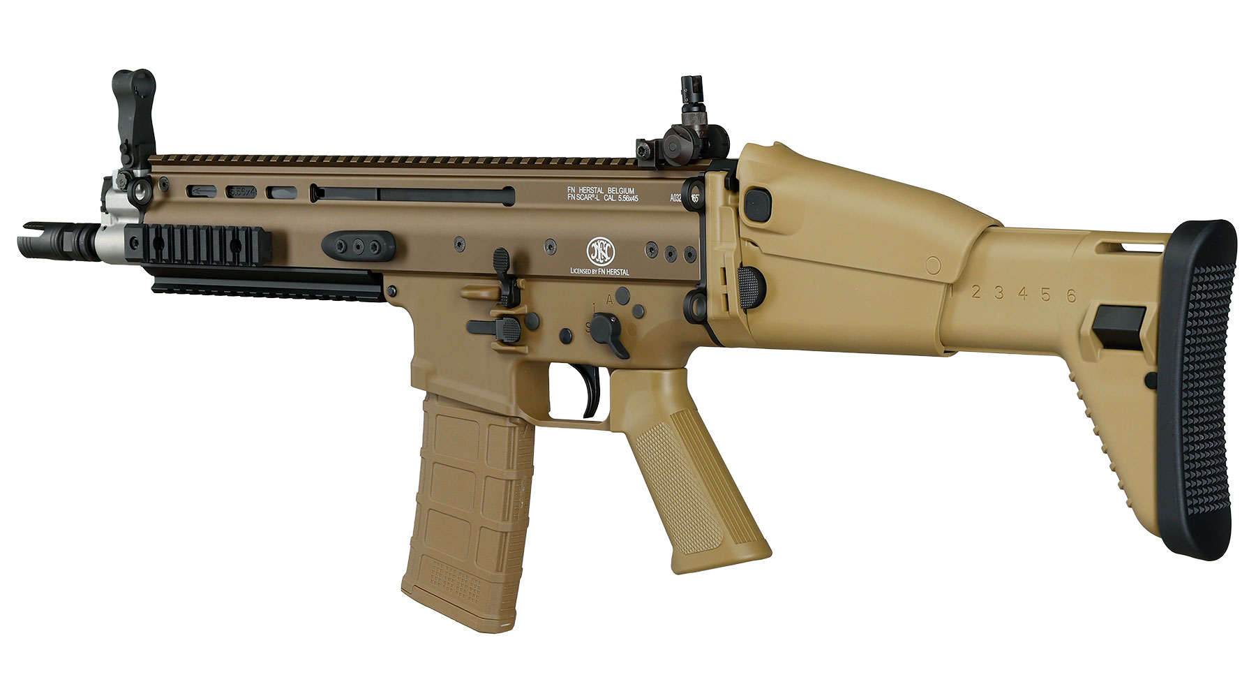 Guns Modify FN Herstal SCAR-L MK2 Vollmetall MWS ZET-System Gas-Blow-Back 6mm BB tan Bild 11