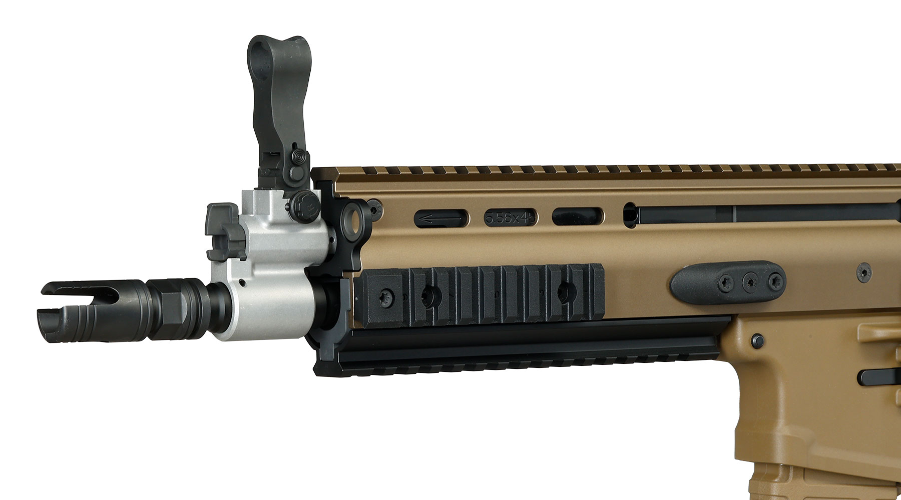 Guns Modify FN Herstal SCAR-L MK2 Vollmetall MWS ZET-System Gas-Blow-Back 6mm BB tan Bild 7
