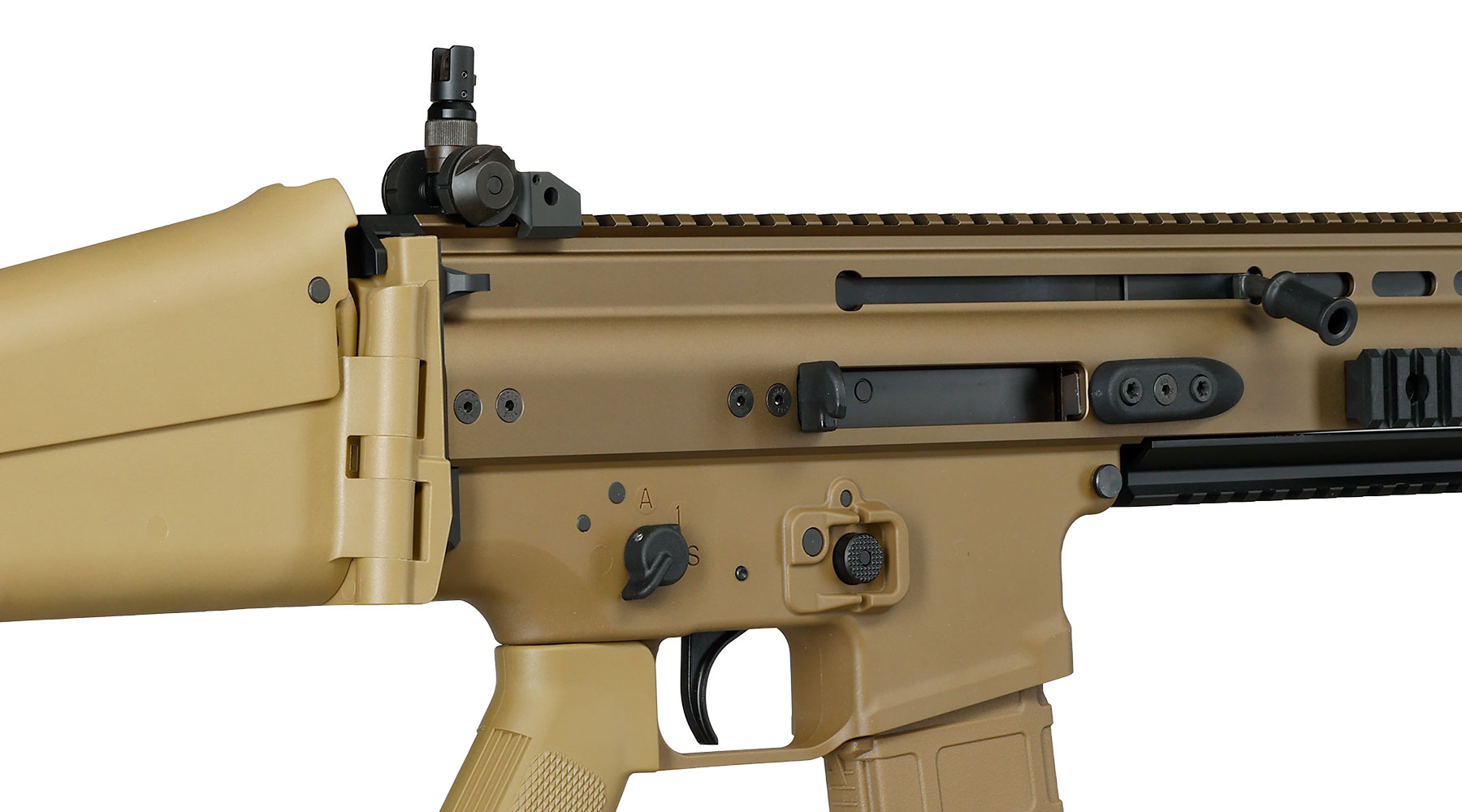 Guns Modify FN Herstal SCAR-L MK2 Vollmetall MWS ZET-System Gas-Blow-Back 6mm BB tan Bild 9