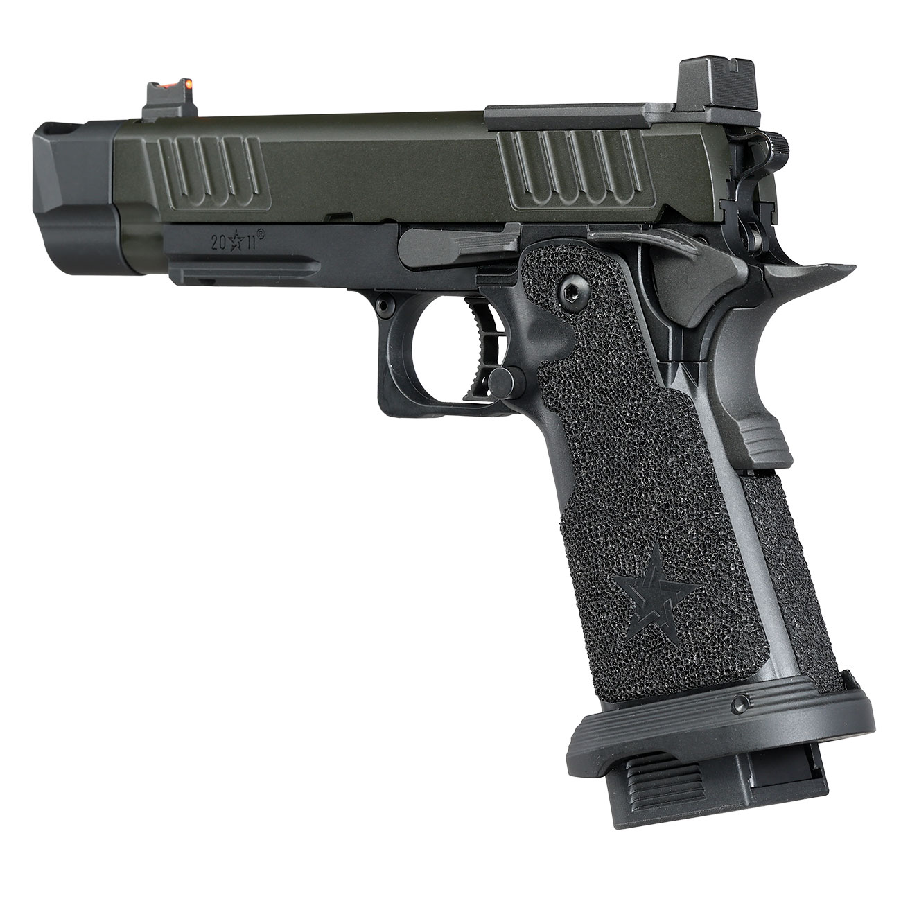 EMG Staccato 2011 P Comp Soc Vollmetall Hand Stippling Grip GBB 6mm BB schwarz - CNC Version Bild 10