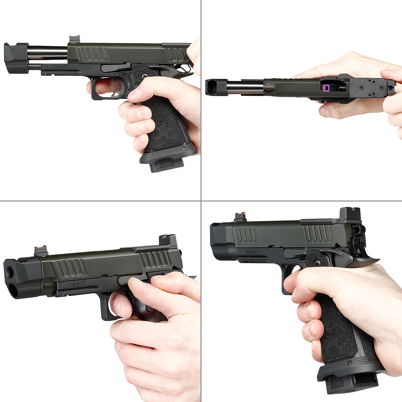 EMG Staccato 2011 P Comp Soc Vollmetall Hand Stippling Grip GBB 6mm BB schwarz - CNC Version Bild 8