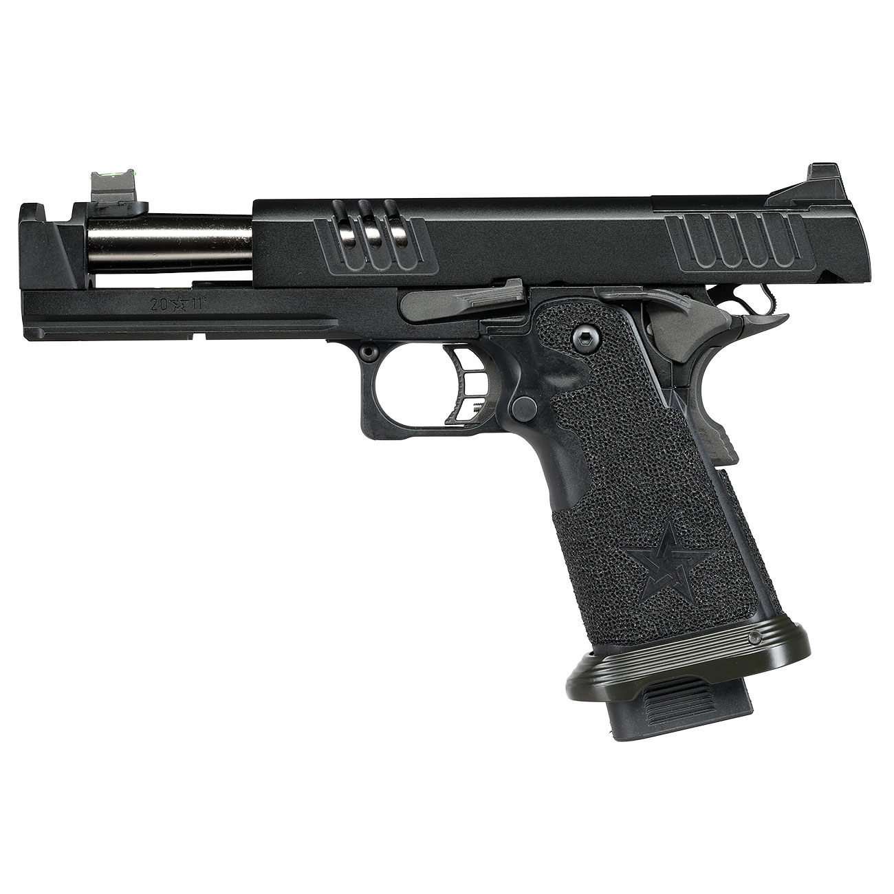 EMG Staccato 2011 XC Island Comp Vollmetall Hand Stippling Grip GBB 6mm BB schwarz - CNC Version Bild 4