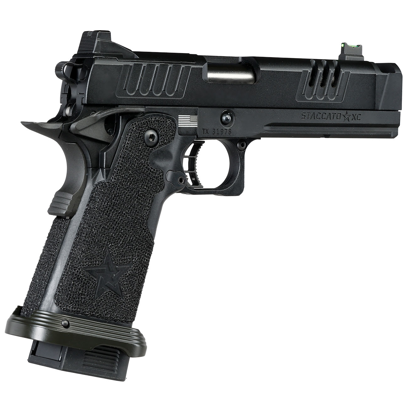 EMG Staccato 2011 XC Island Comp Vollmetall Hand Stippling Grip GBB 6mm BB schwarz - CNC Version Bild 6