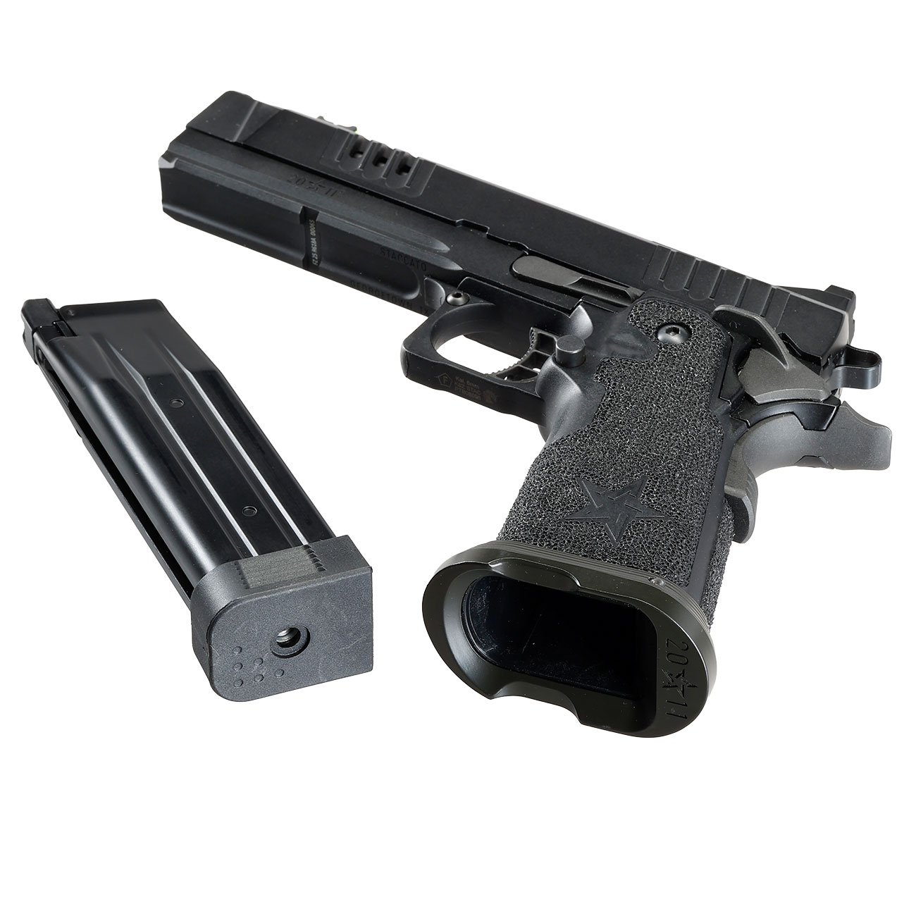 EMG Staccato 2011 XC Island Comp Vollmetall Hand Stippling Grip GBB 6mm BB schwarz - CNC Version Bild 7