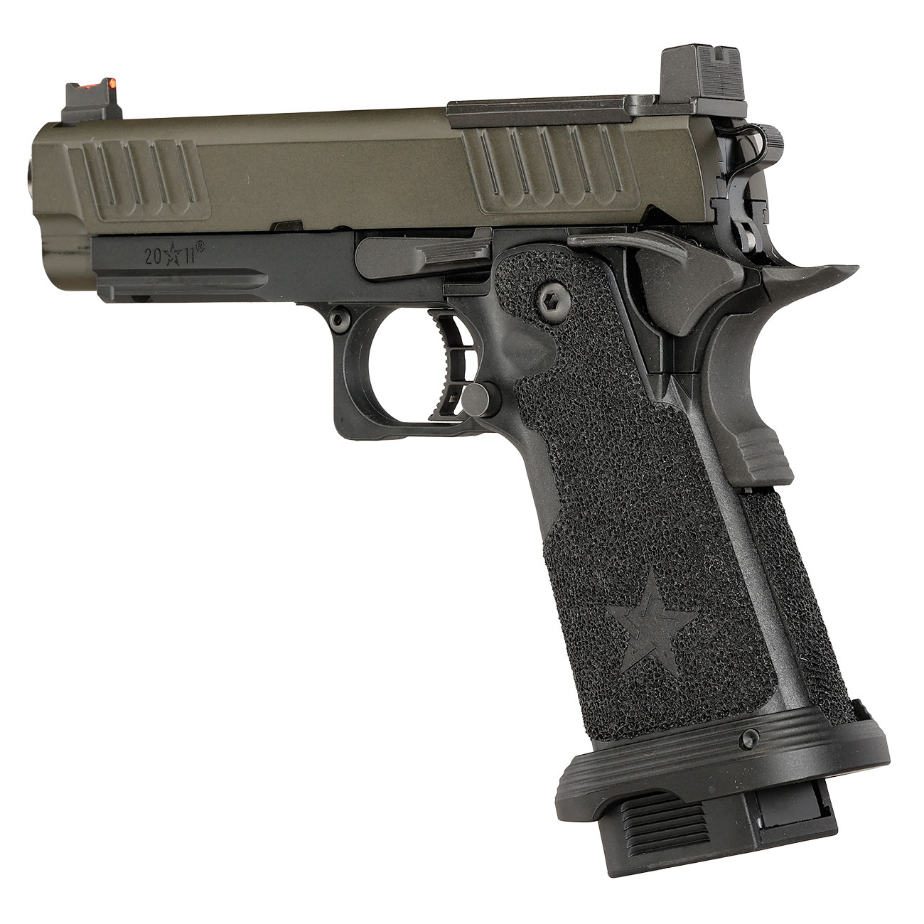 EMG Staccato 2011 P Vollmetall Hand Stippling Grip GBB 6mm BB schwarz - CNC Version Bild 10