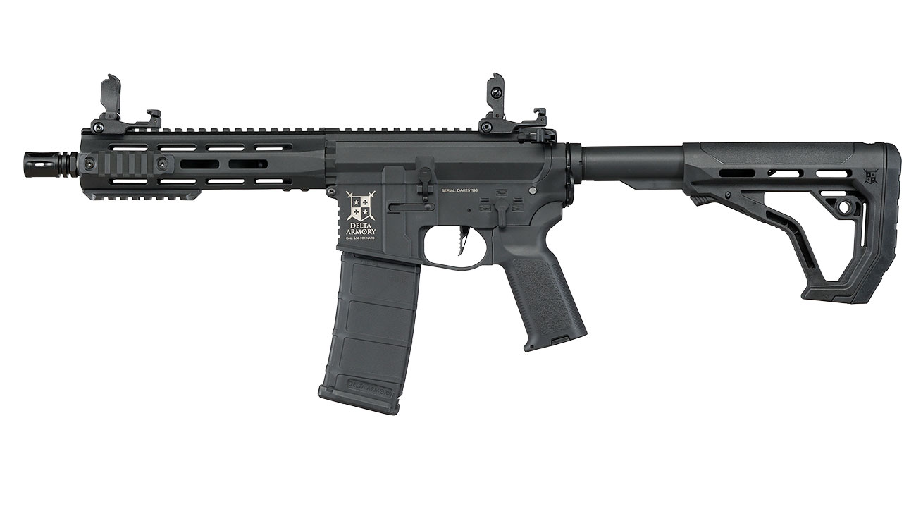 Delta Armory M4 AR15 Charlie M-LOK 8 Zoll Eagle ETU Mosfet S-AEG 6mm BB schwarz Bild 1
